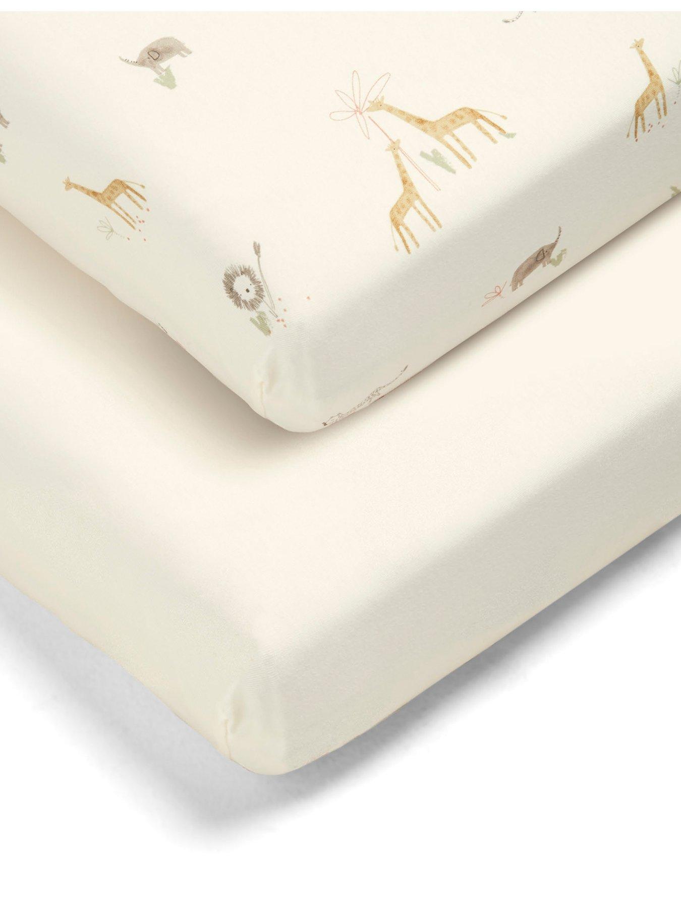 Image 3 of 3 of Mamas & Papas 2 Cot Bed Fitted Sheets - Jungle