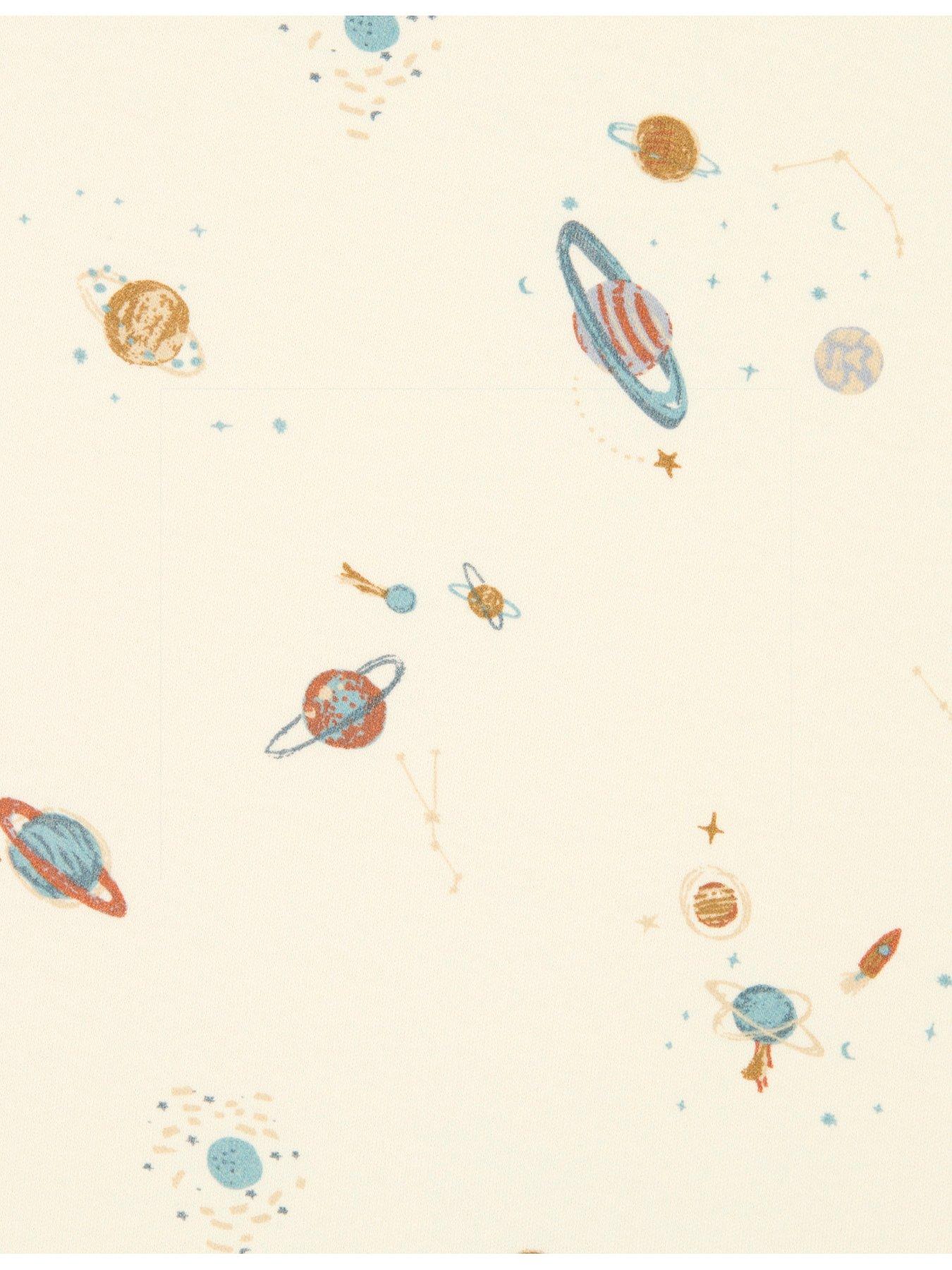 Image 4 of 5 of Mamas & Papas 2 Cot Bed Fitted Sheets - Planets