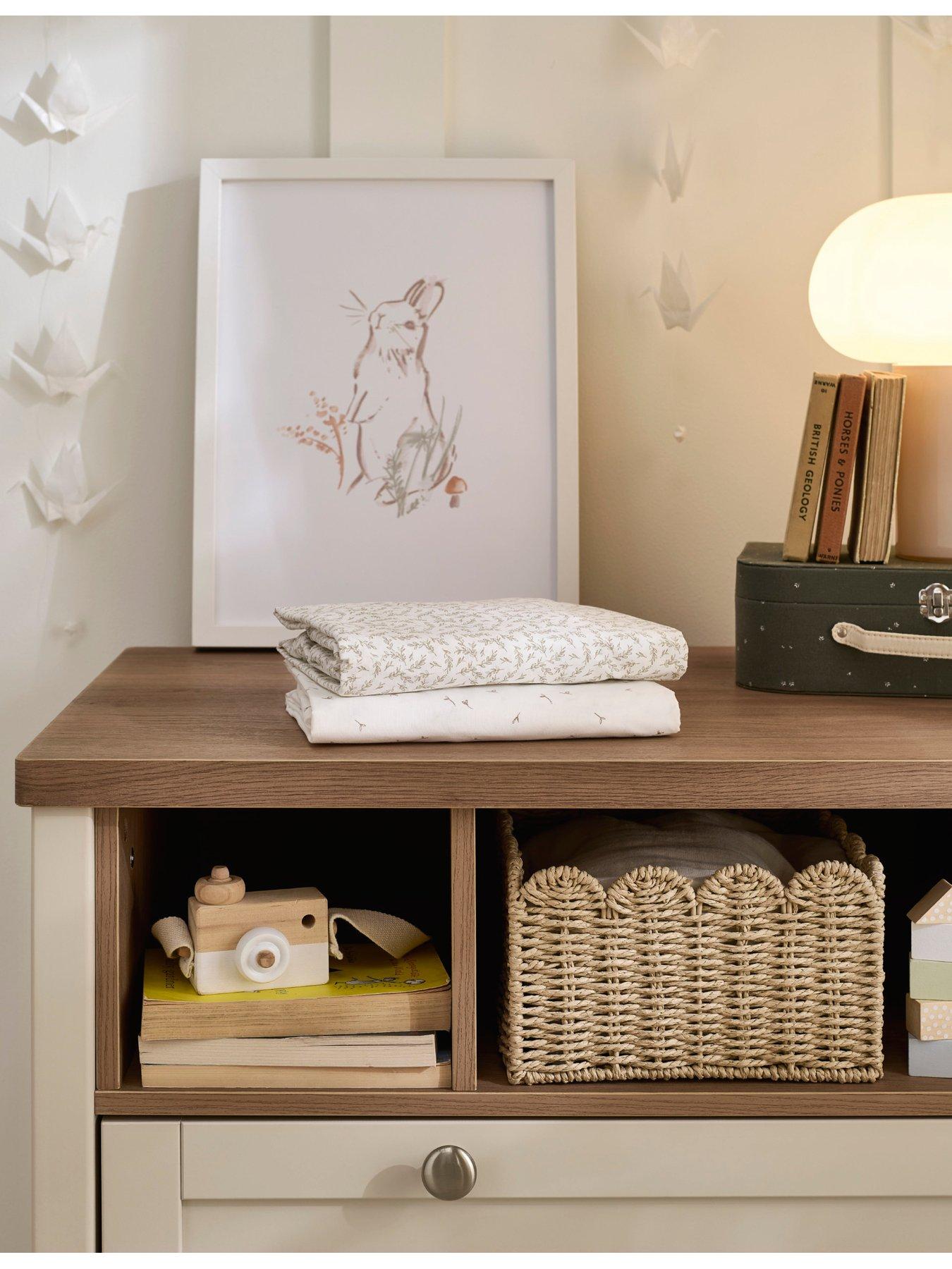 Image 5 of 5 of Mamas & Papas 2 Cot Bed Fitted Sheets - Seed/Leaf