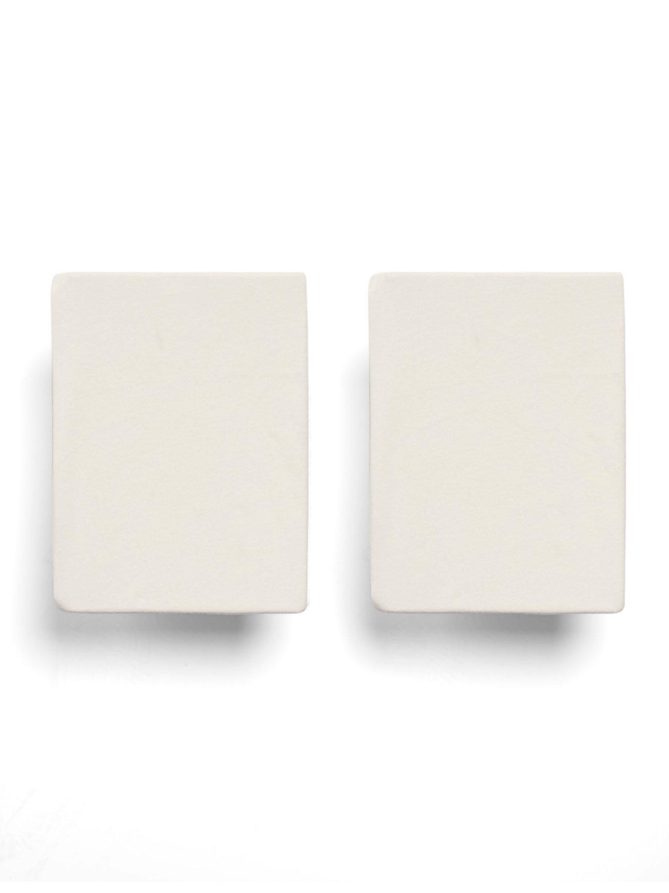 Image 4 of 4 of Mamas & Papas 2 Cot Bed Fitted Sheets (70x142cm) - Cream
