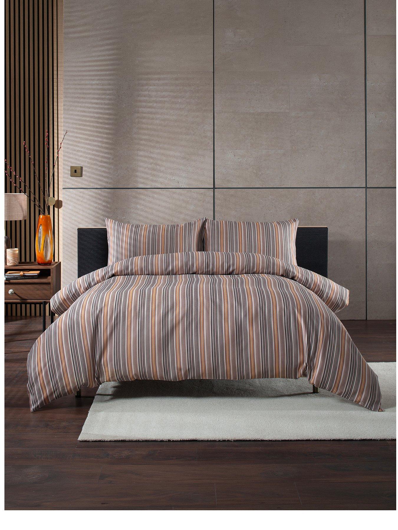 Image 2 of 4 of Studio 1846 Studio 1846 Fine Stripe Double Duvet Set