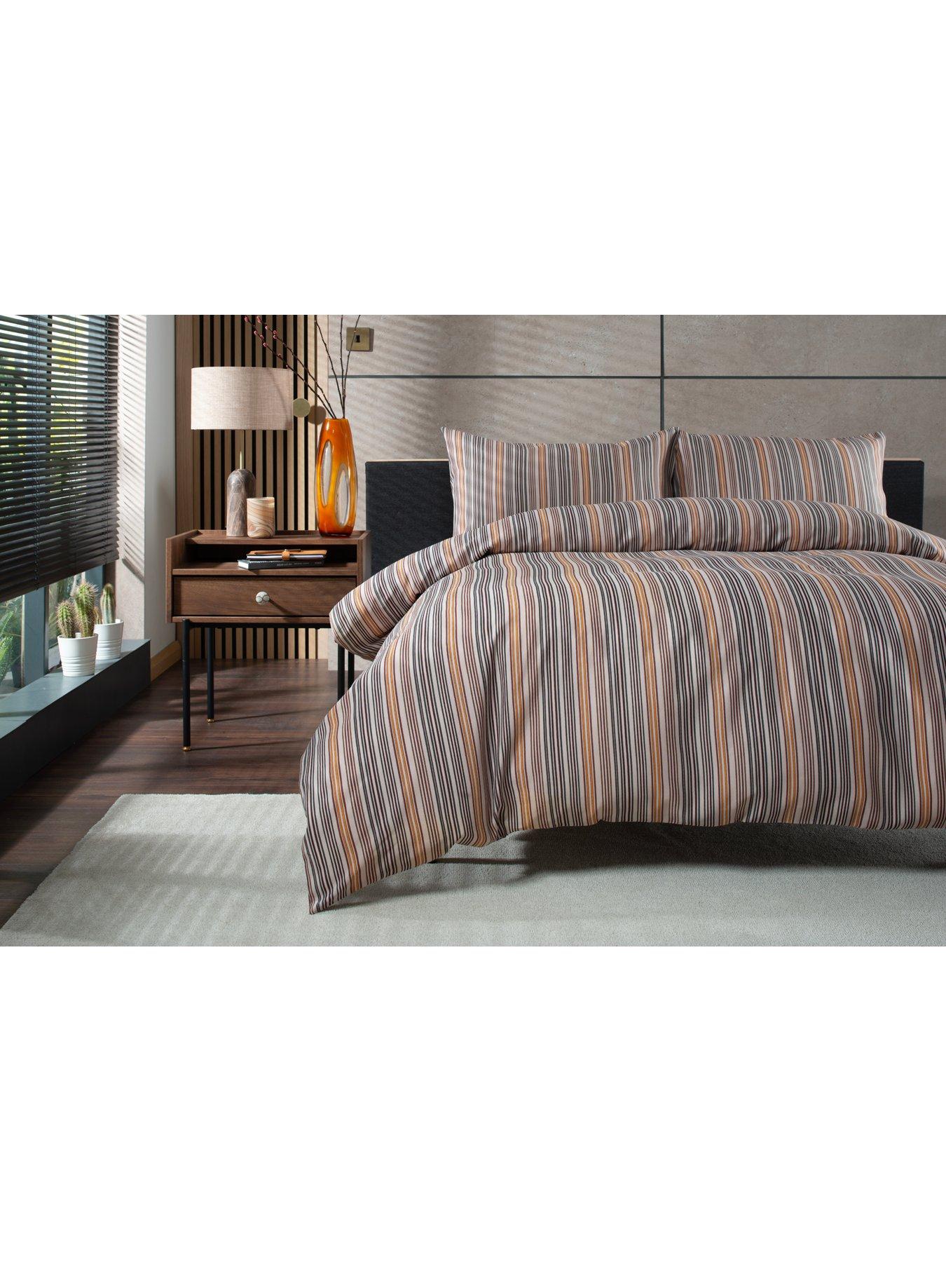 Image 3 of 4 of Studio 1846 Studio 1846 Fine Stripe Double Duvet Set