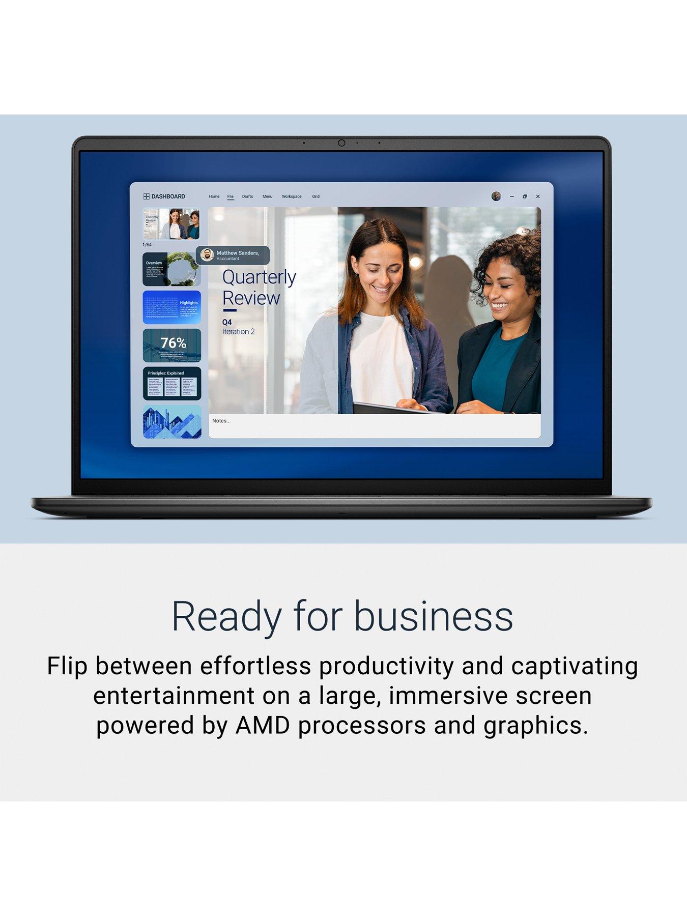 Image 4 of 7 of Dell 16 Laptop DC16255 - AMD Ryzen 5, 16GB RAM, 512GB SSD, 16in 2K, Black - No Power Adaptor Included