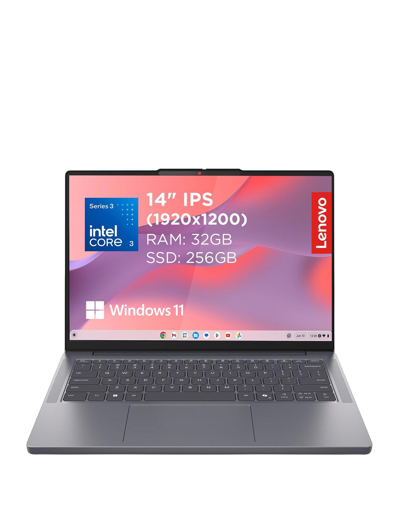 Lenovo IdeaPad Slim 3 14in Laptop - Intel Core i3, 8GB RAM, 256GB SSD, WUXGA IPS, Grey - No Power Adaptor Included
