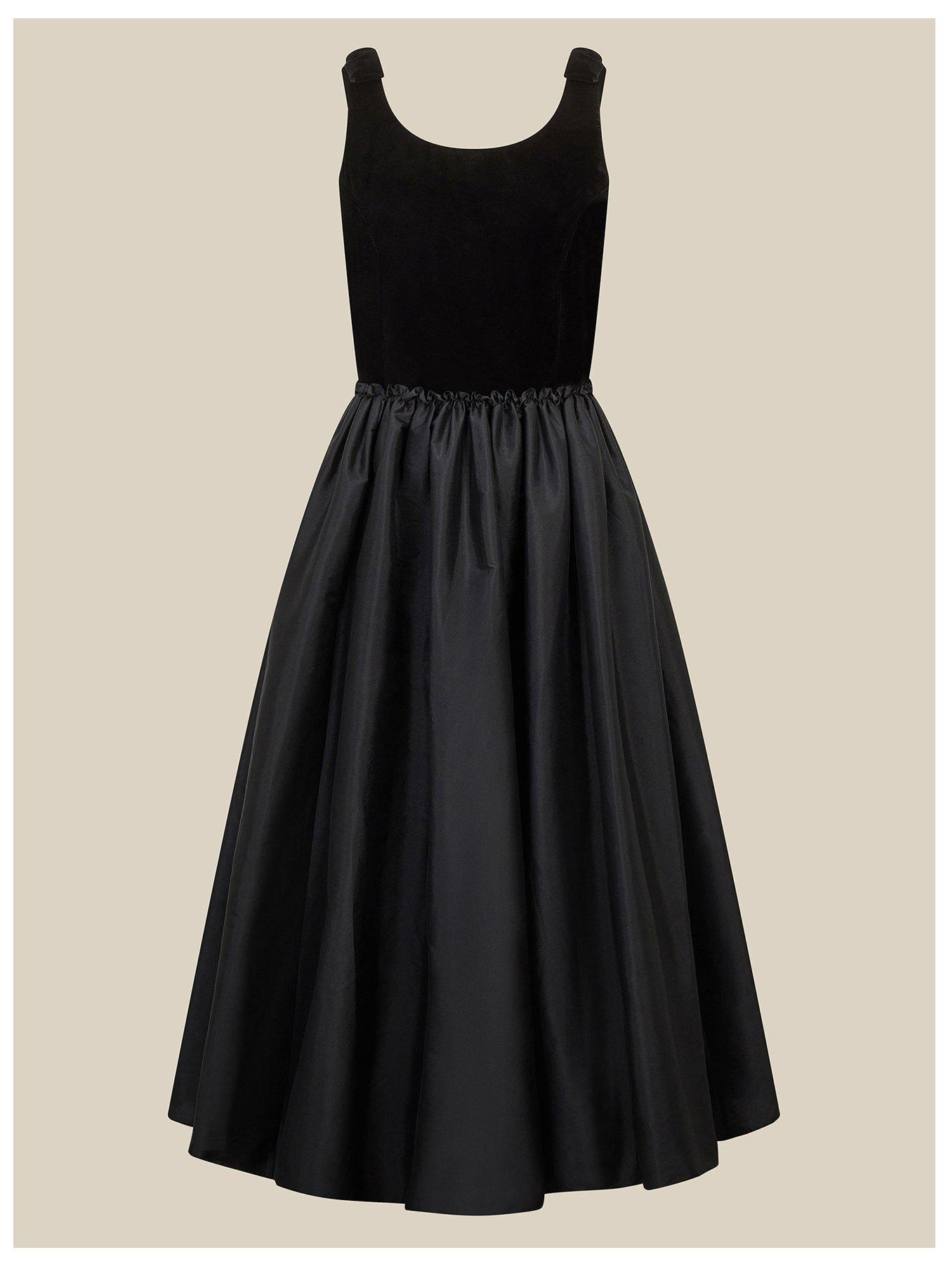 Image 2 of 4 of Monsoon Girls Ohio Velvet Midi Prom Dress - Black