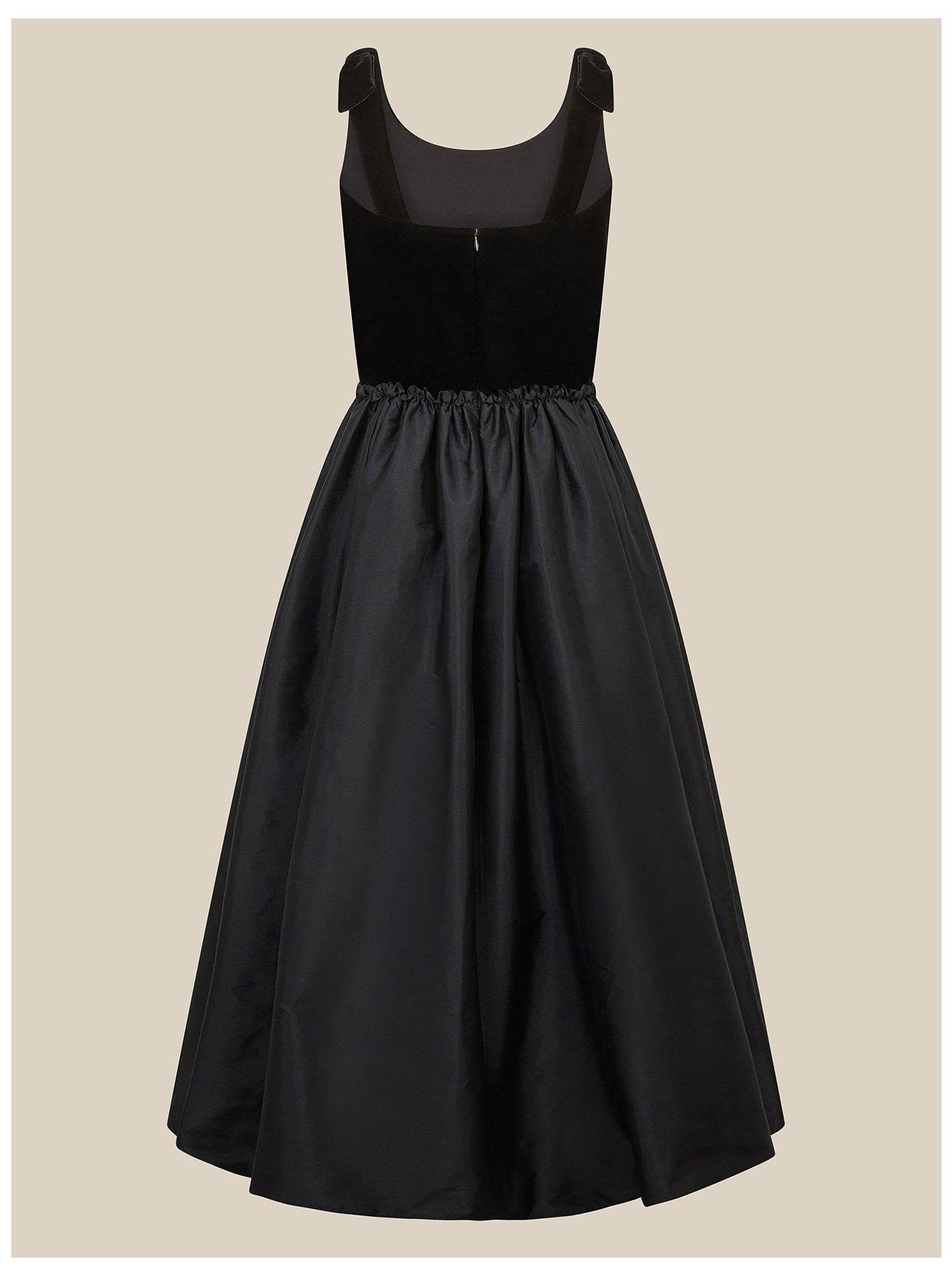 Image 3 of 4 of Monsoon Girls Ohio Velvet Midi Prom Dress - Black