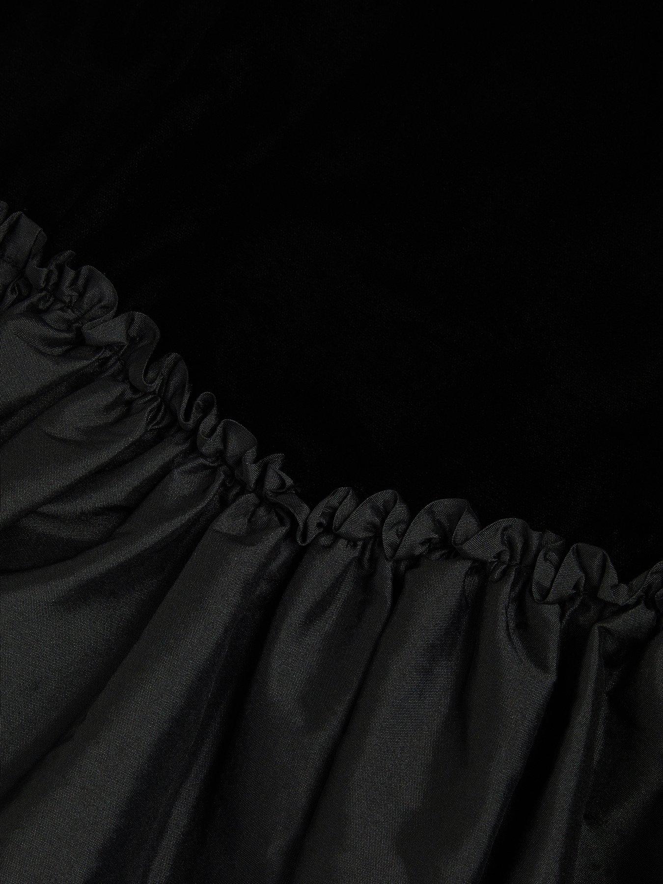 Image 4 of 4 of Monsoon Girls Ohio Velvet Midi Prom Dress - Black