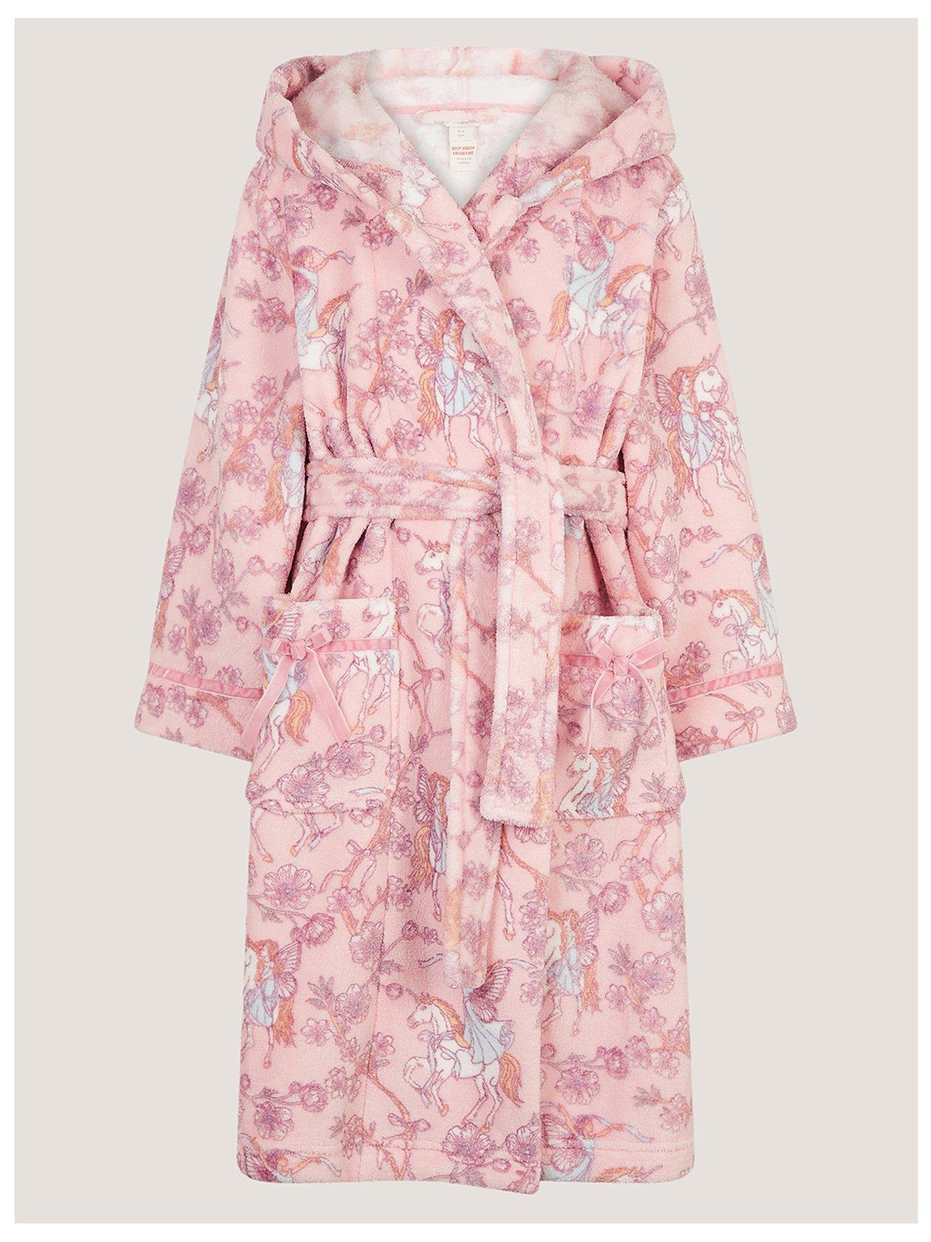 Monsoon Girls Princess Unicorn Robe - Pink