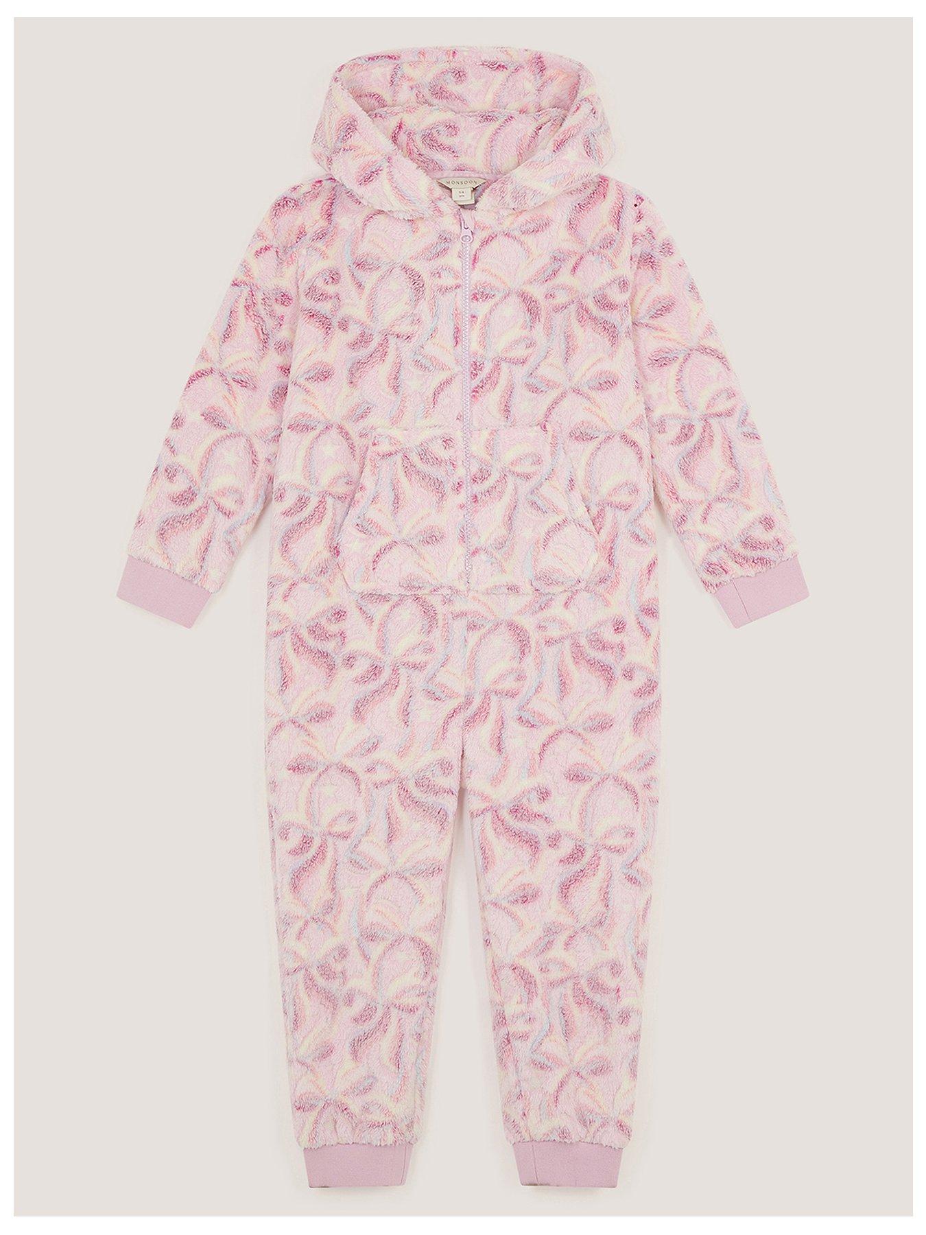 Monsoon Girls Glow In The Dark Bows All In One - Pink