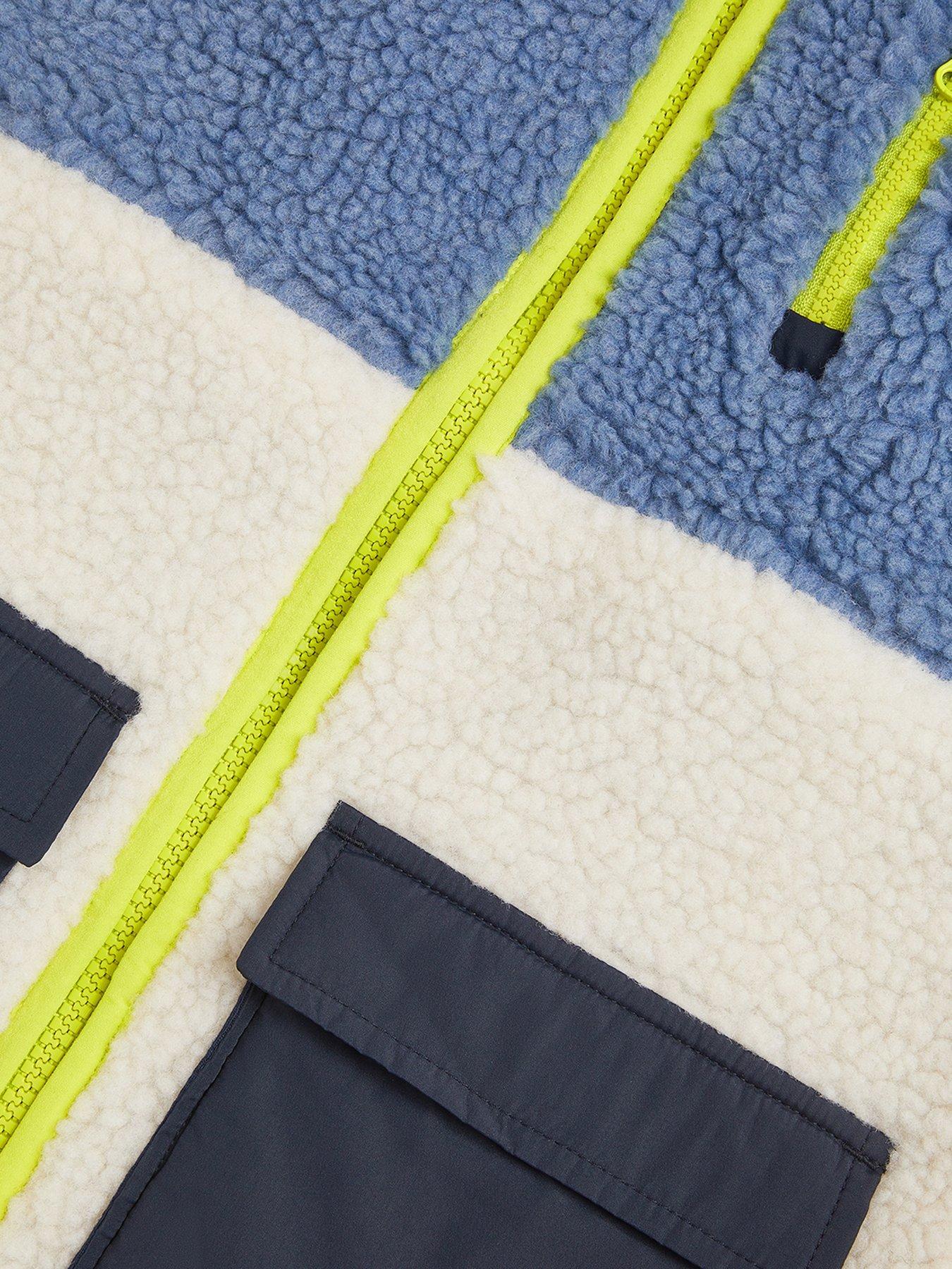 Image 4 of 4 of Monsoon Boys Colourblock Borg Gilet - Blue