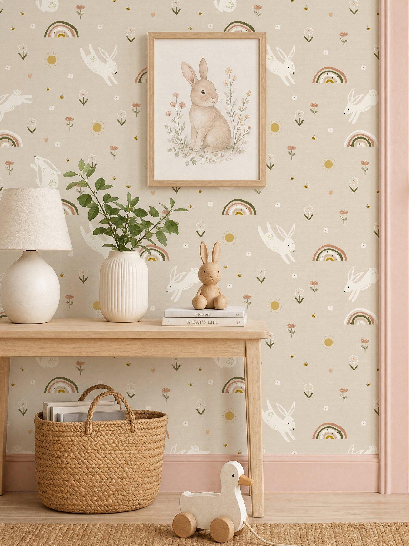 ARTHOUSE Bunny Hop Beige Wallpaper