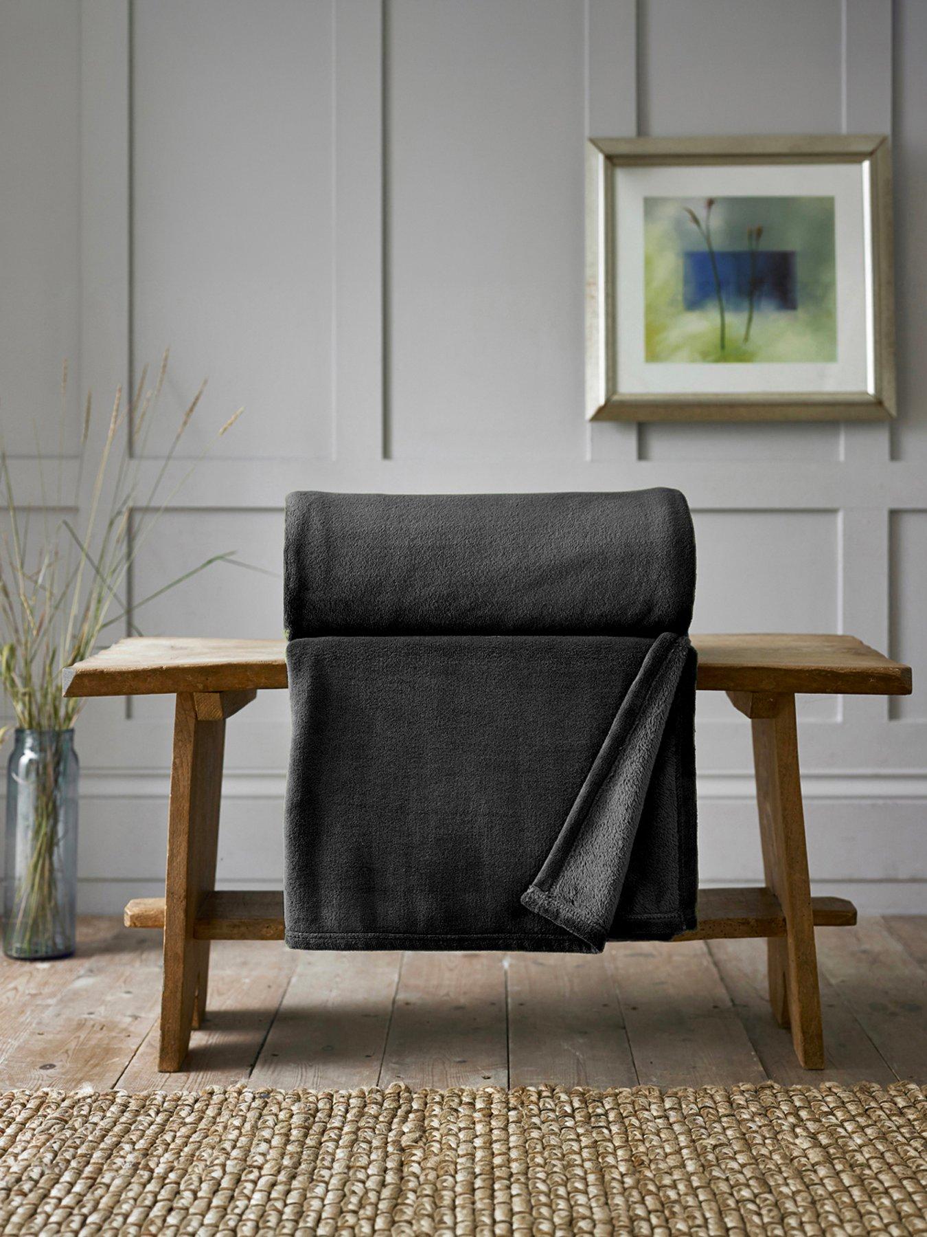 Image 1 of 2 of Deyongs Snuggle Touch Throw Extra Large 150x200cm Carbon