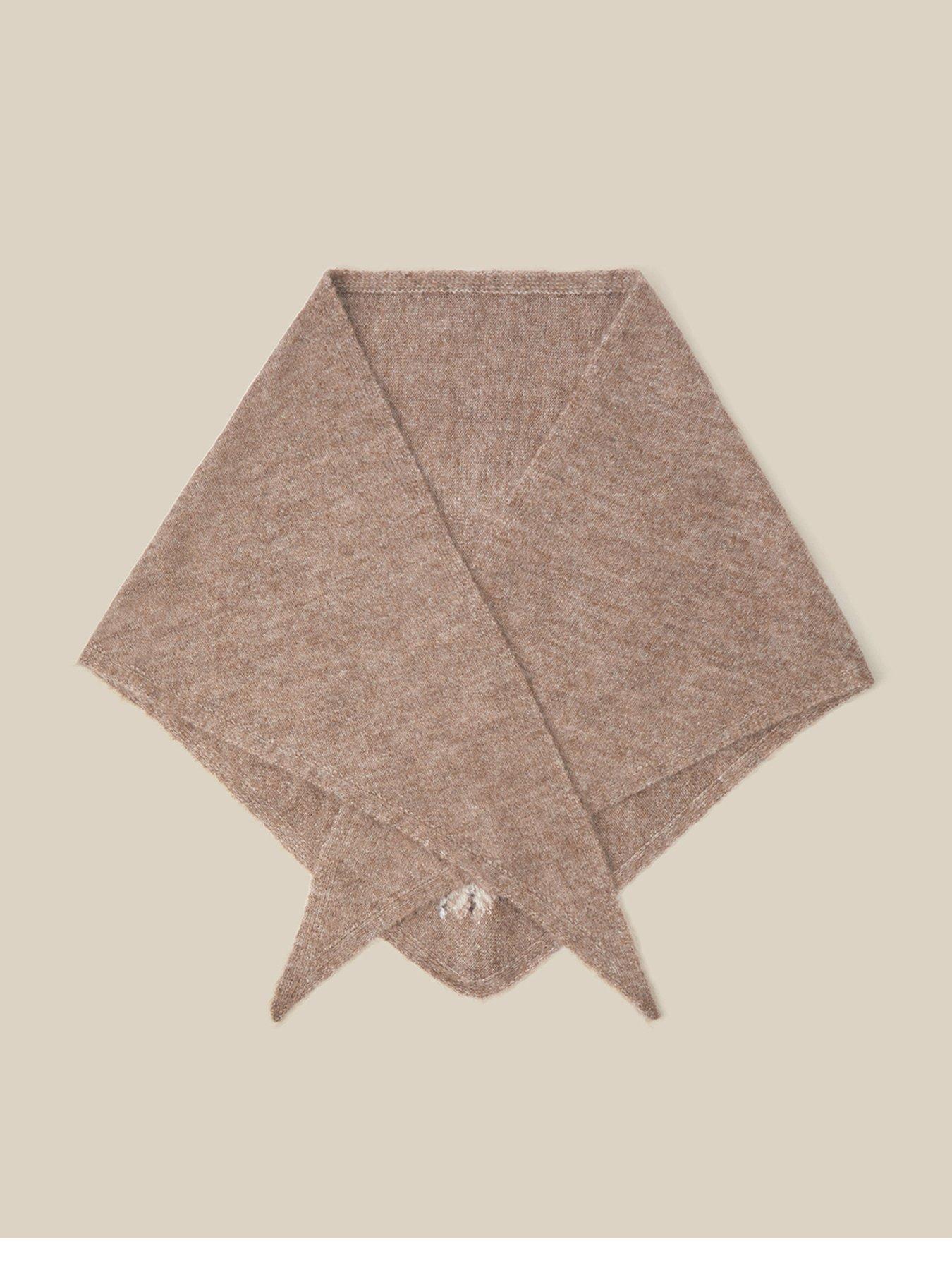 Image 1 of 3 of Monsoon Flic Floral Embroidered Triangle Scarf