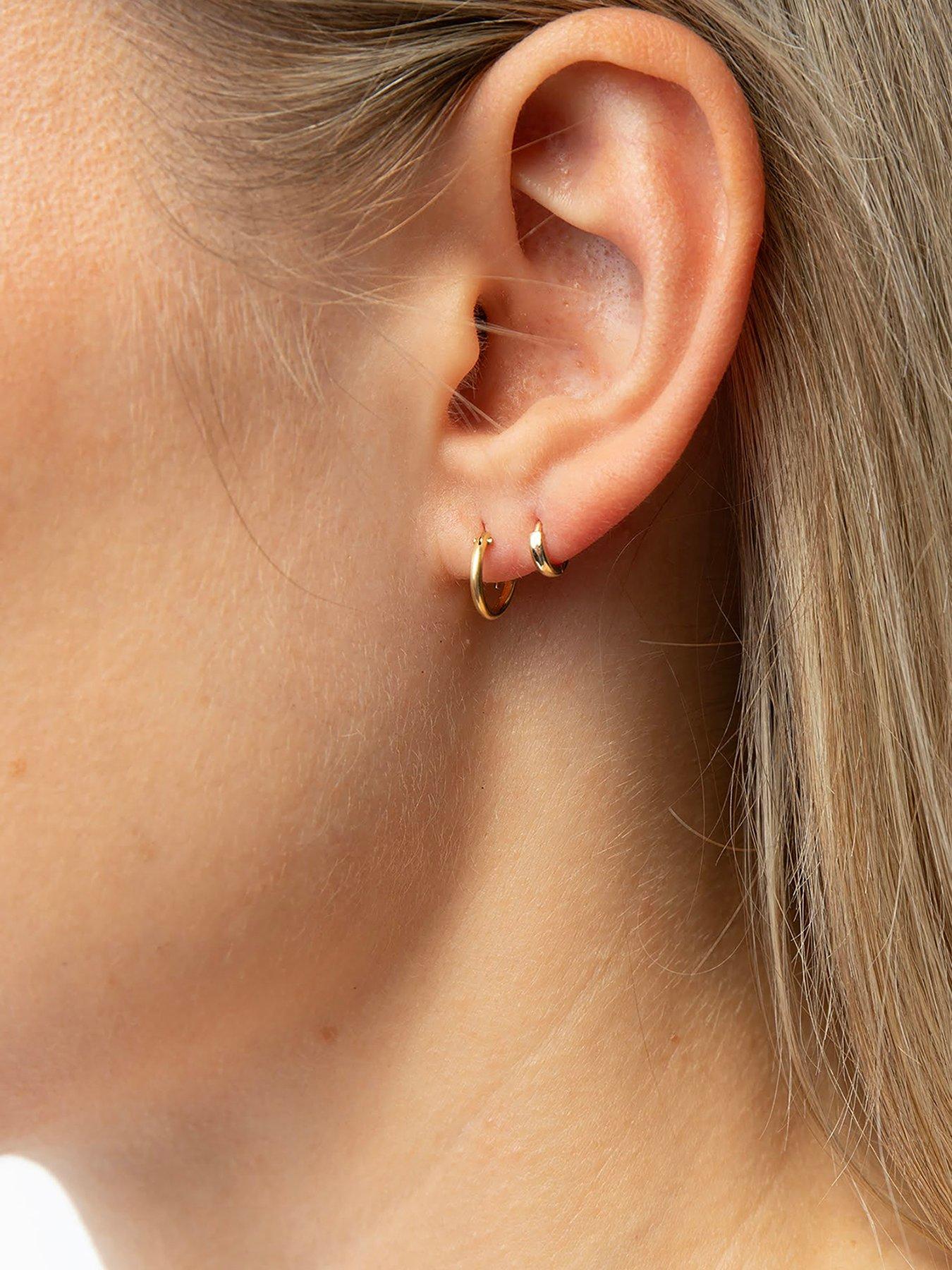 Seol + Gold 9ct Solid Gold Plain Hoops