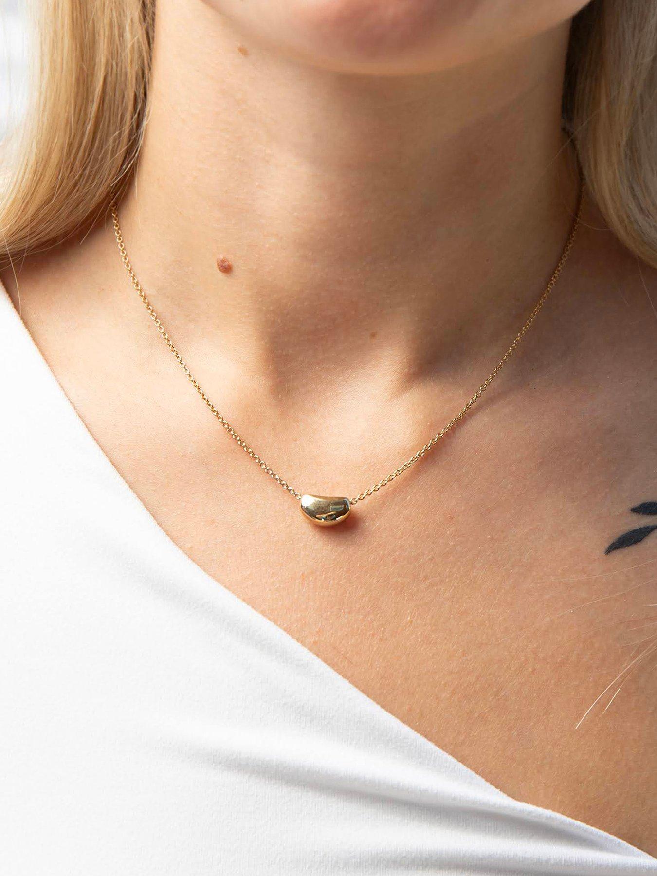 Seol + Gold 18ct Gold Plated Slider Coffee Bean Necklace