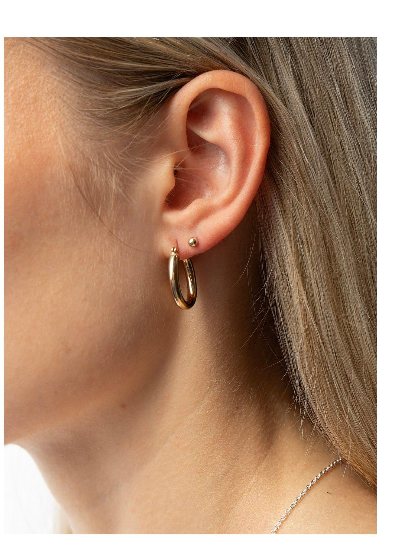 Seol + Gold 9ct Solid Gold 3mm Ball Flatback Stud