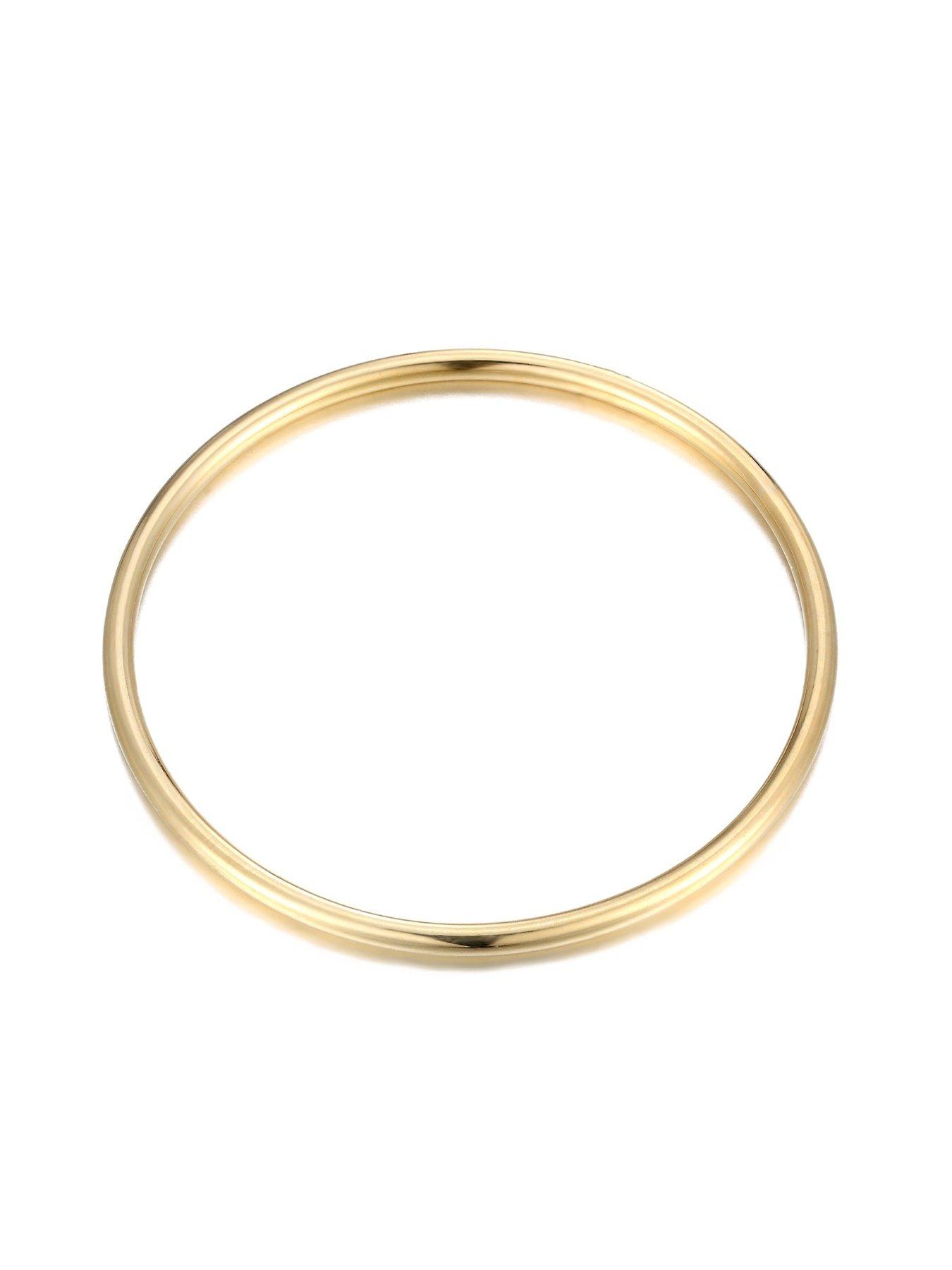 Image 2 of 4 of Seol + Gold 18ct Gold Plated Solid Rounded Bangle