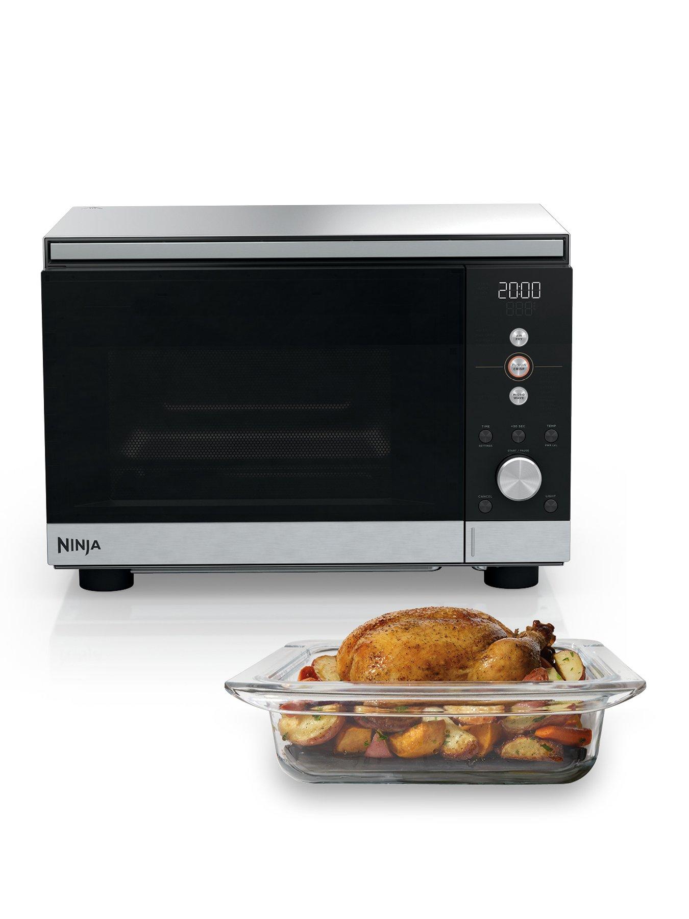 NINJA CRISPi Microwave, Air Fryer & Oven with FusionCrisp Technology - Silver MW101UK