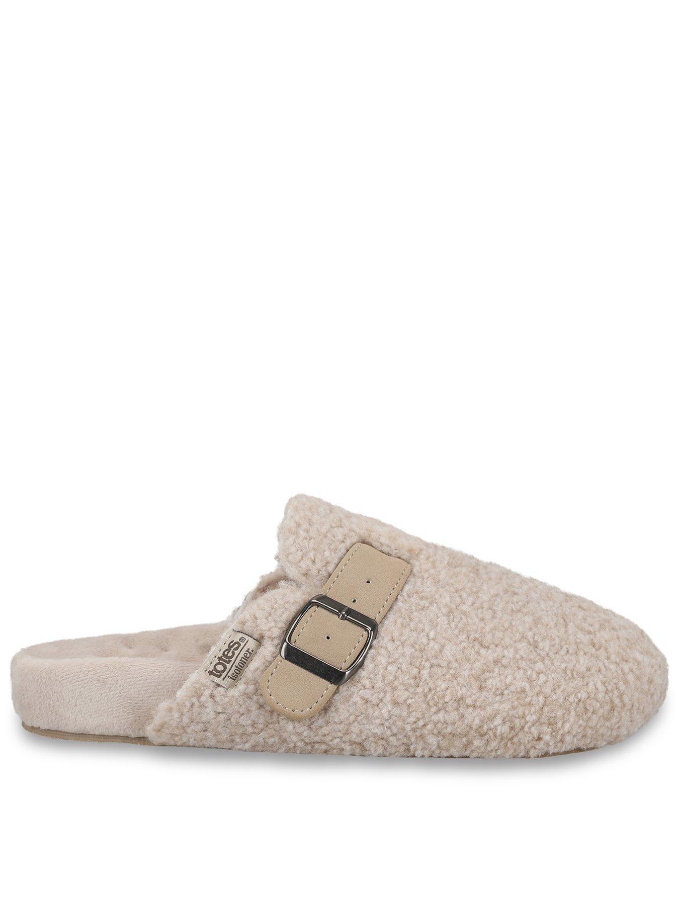 Image 1 of 5 of Totes Isotoner Totes Isotoner Womens Borg Clog Slippers - Oat