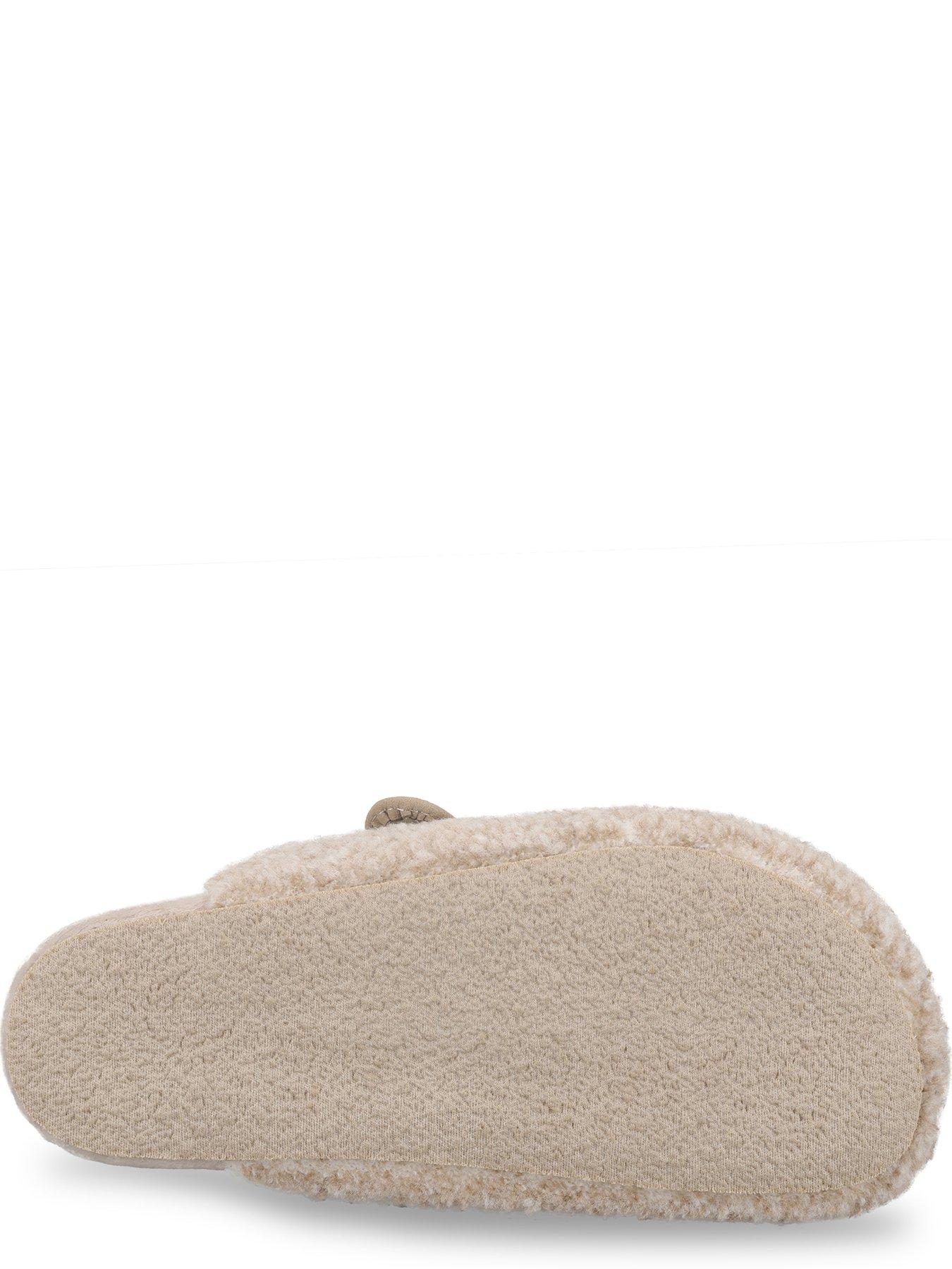 Image 4 of 5 of Totes Isotoner Totes Isotoner Womens Borg Clog Slippers - Oat
