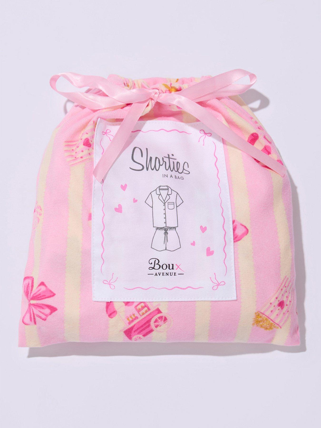 Image 7 of 7 of Boux Avenue Womens Popcorn Club Button-Through Shortie Pyjama Set - Pink