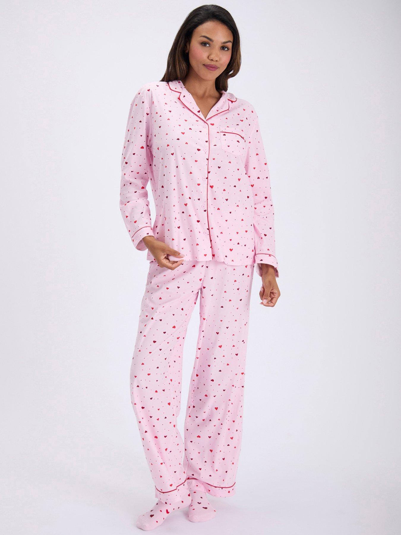 Image 1 of 7 of Boux Avenue Boux Avenue Ditsy Heart Pj In A Bag - Pink Mix