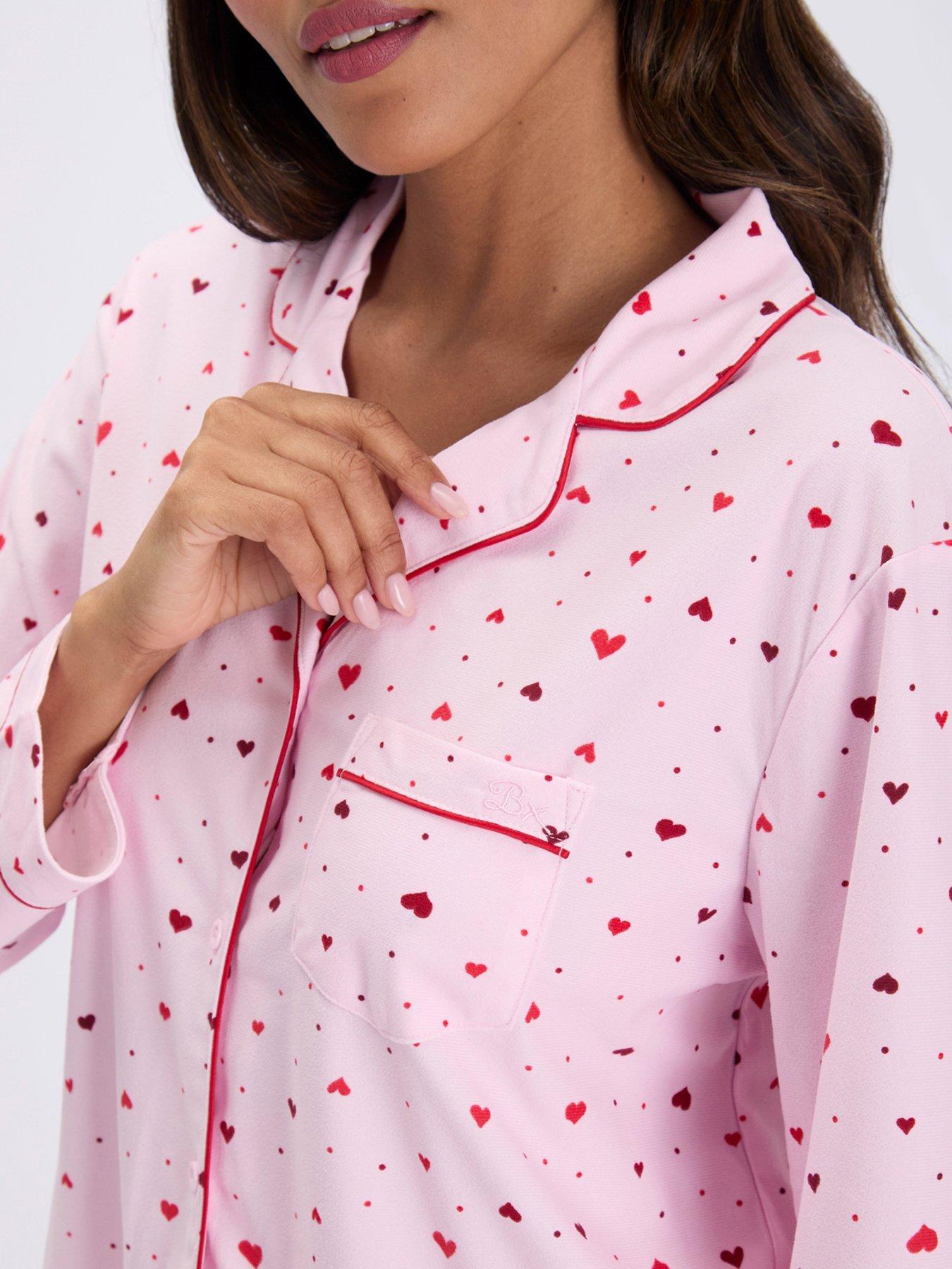 Image 5 of 7 of Boux Avenue Boux Avenue Ditsy Heart Pj In A Bag - Pink Mix