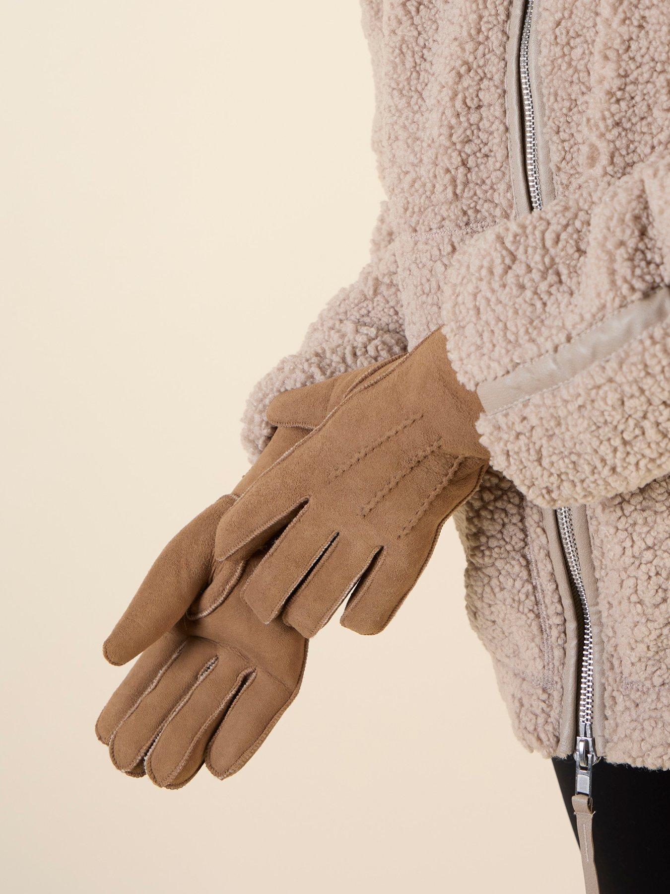 Image 5 of 5 of Just Sheepskin Just Sheepskin Womens Iris Sheepskin Gloves - Chesnut