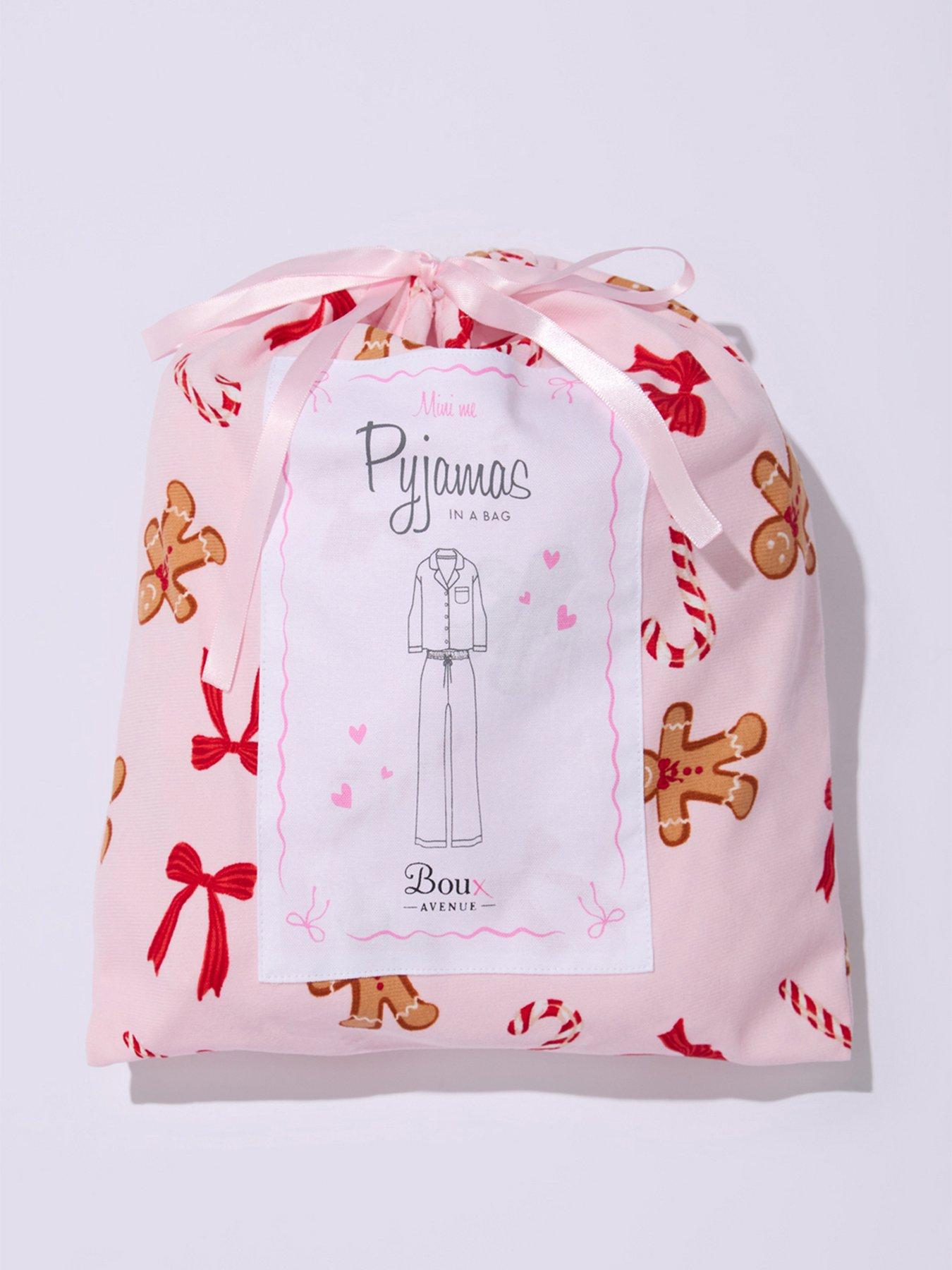 Image 7 of 7 of Boux Avenue Girls Gingerbread &amp; Candy Cane Christmas Pyjamas - Pink
