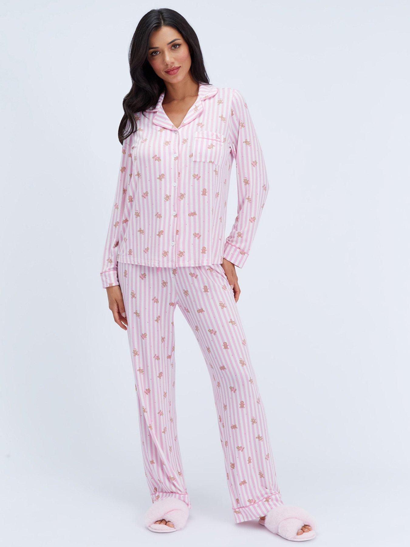 Image 1 of 7 of Boux Avenue Boux Avenue Modal Piped Pyjama Set - Red