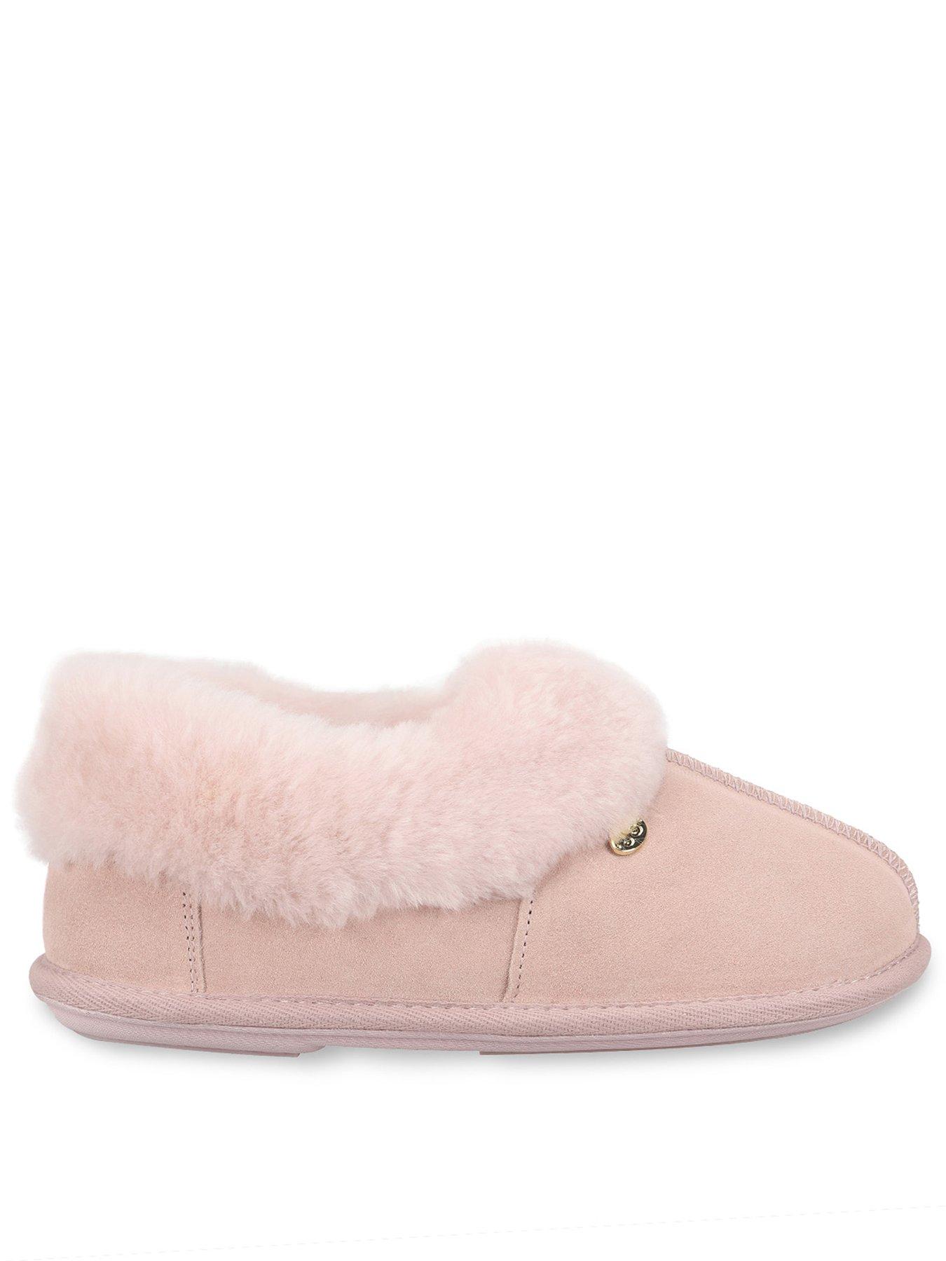 Image 1 of 5 of Just Sheepskin Just Sheepskin Womens Classic Full Back Slippers - Pink