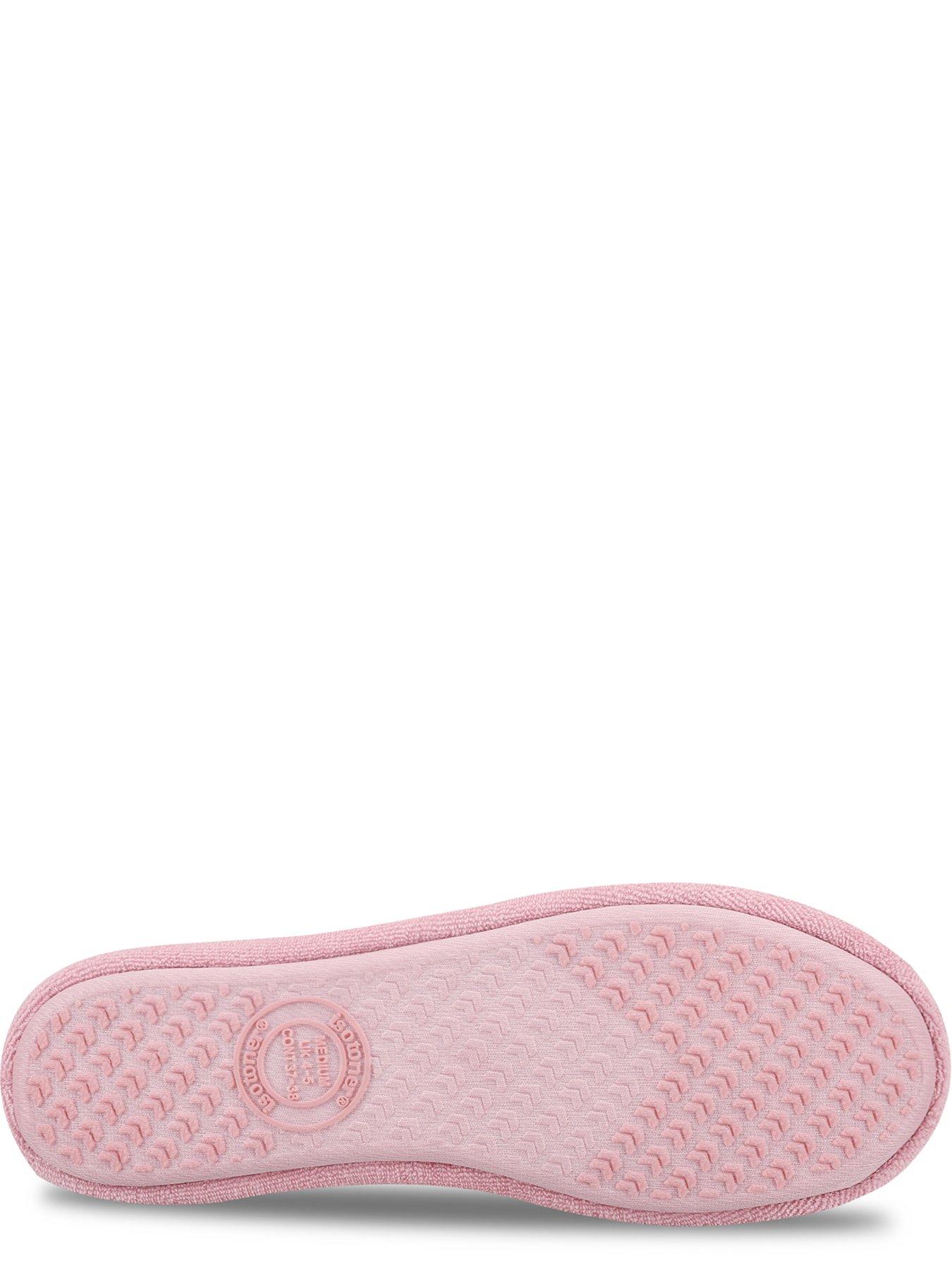 Image 3 of 4 of Totes Isotoner Womens Soft Terry Bow Ballet Slippers - Pink