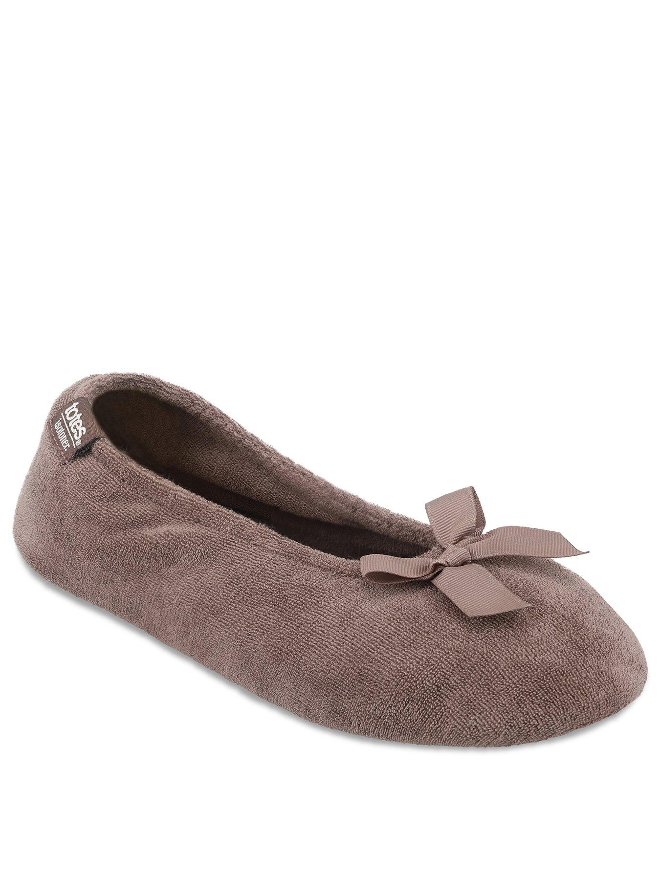 Image 2 of 5 of Totes Isotoner Totes Isotoner Womens Terry Ballet Slippers - Taupe