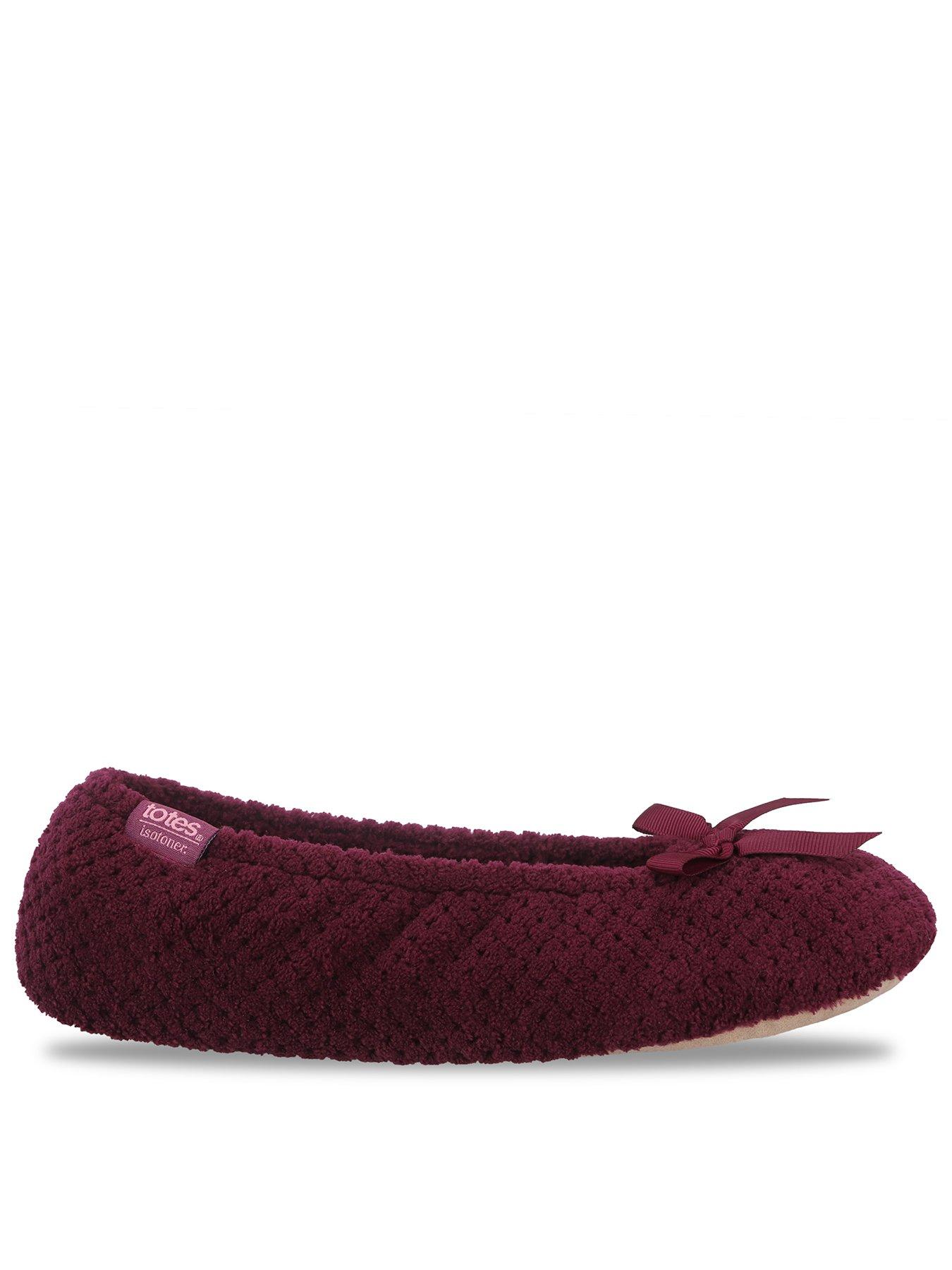 Image 1 of 5 of Totes Isotoner Totes Isotoner Womens Popcorn Ballet Slippers - Burgundy