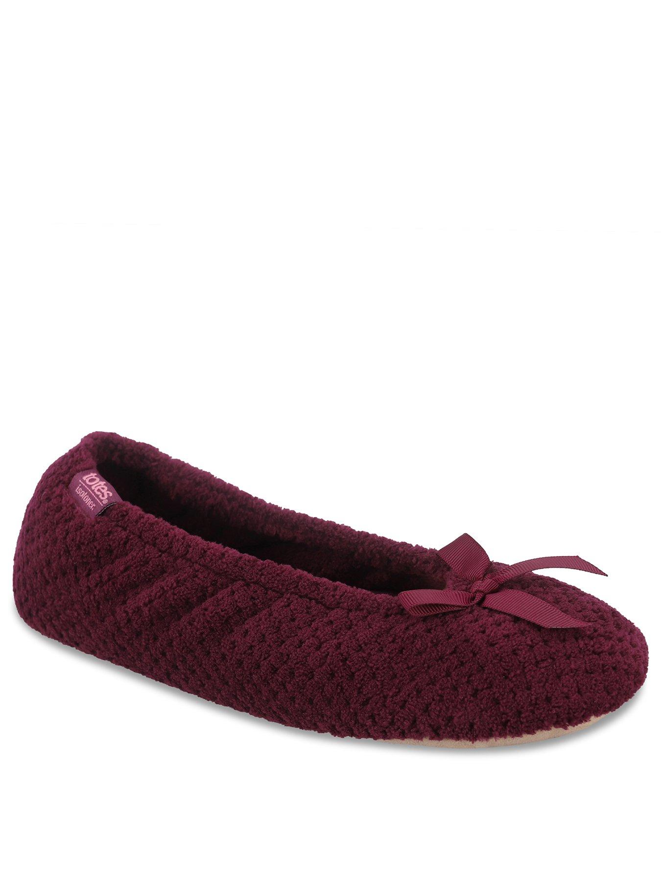Image 2 of 5 of Totes Isotoner Totes Isotoner Womens Popcorn Ballet Slippers - Burgundy
