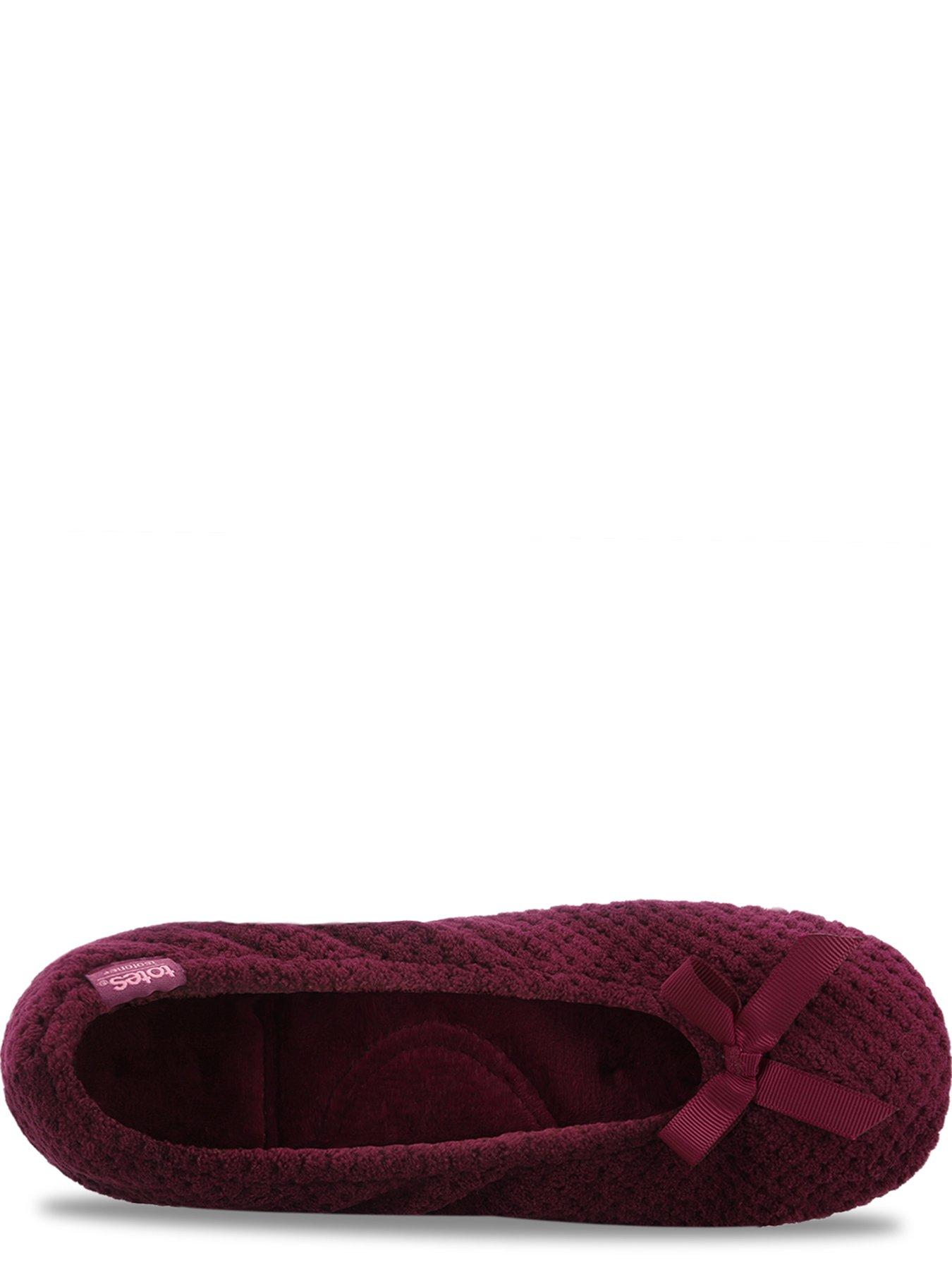 Image 3 of 5 of Totes Isotoner Totes Isotoner Womens Popcorn Ballet Slippers - Burgundy