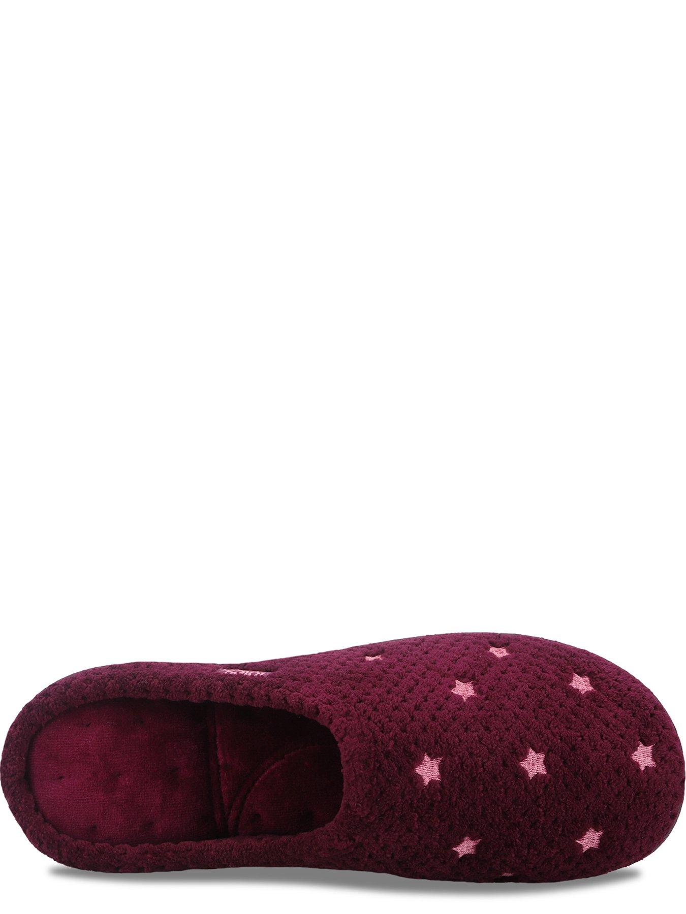 Image 3 of 5 of Totes Isotoner Totes Isotoner Womens Popcorn Mule Slippers - Burgundy Star