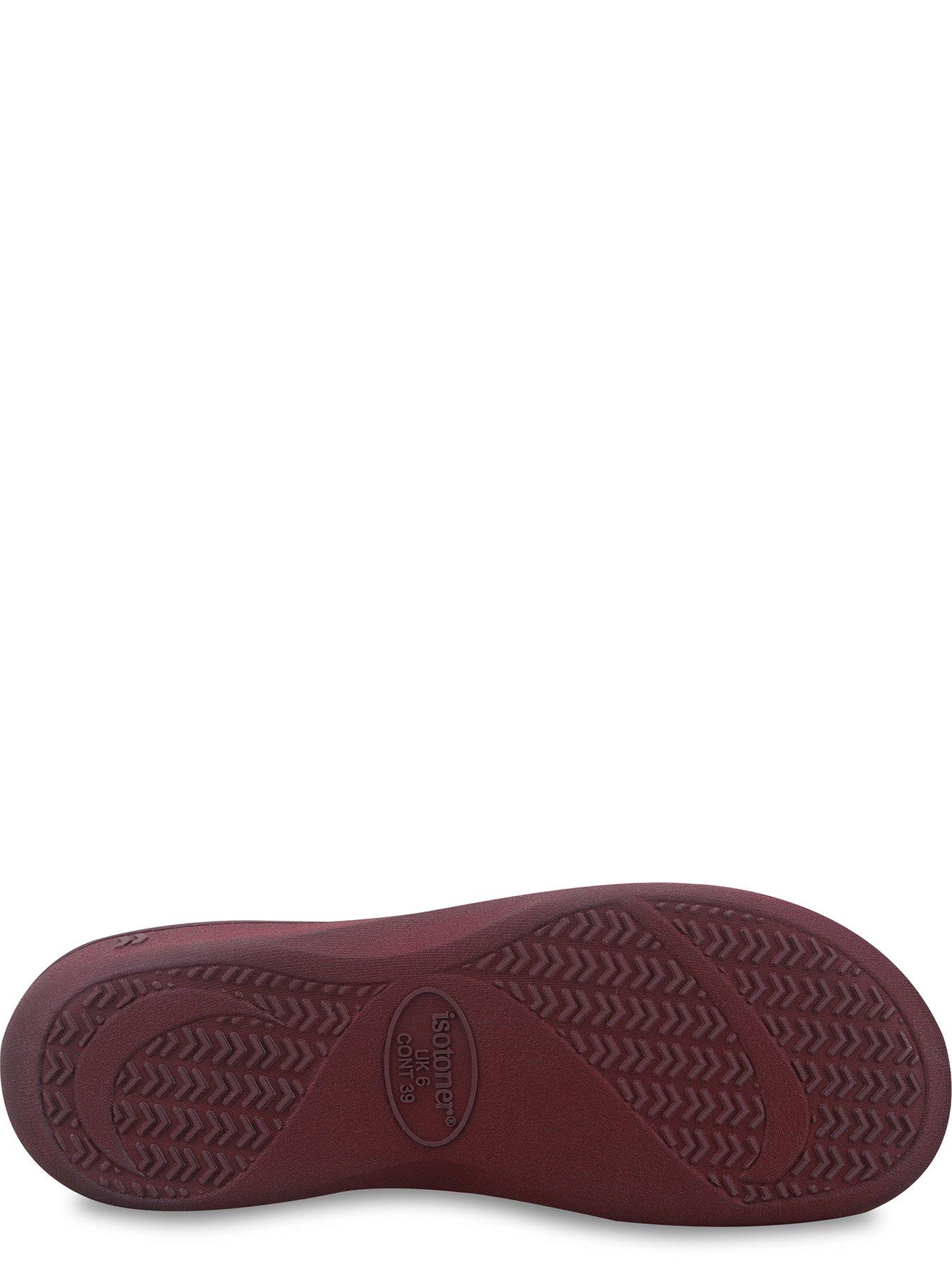 Image 4 of 5 of Totes Isotoner Totes Isotoner Womens Popcorn Mule Slippers - Burgundy Star