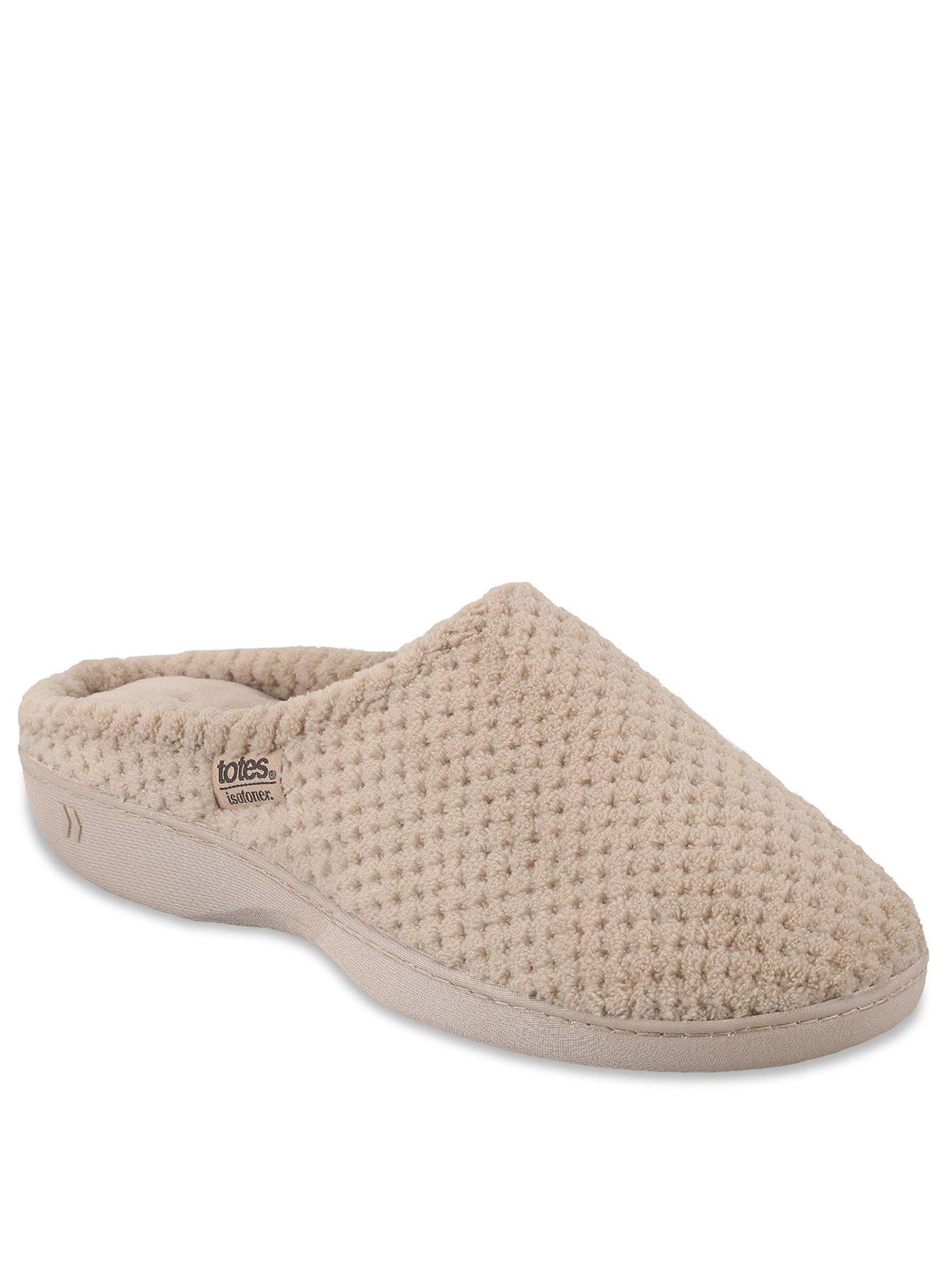 Image 2 of 5 of Totes Isotoner Totes Isotoner Womens Popcorn Mule Slippers - Light Brown