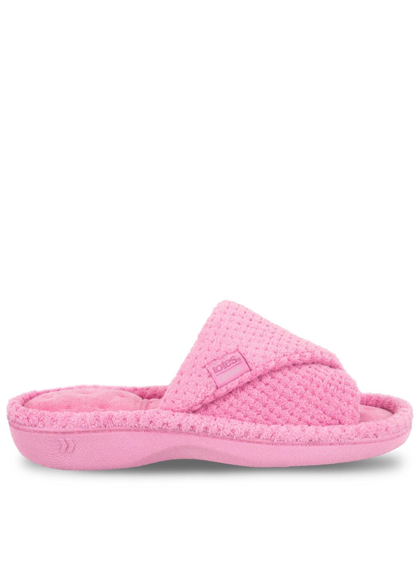 Image 1 of 5 of Totes Isotoner Totes Isotoner Womens Popcorn Mule Slippers - Pink