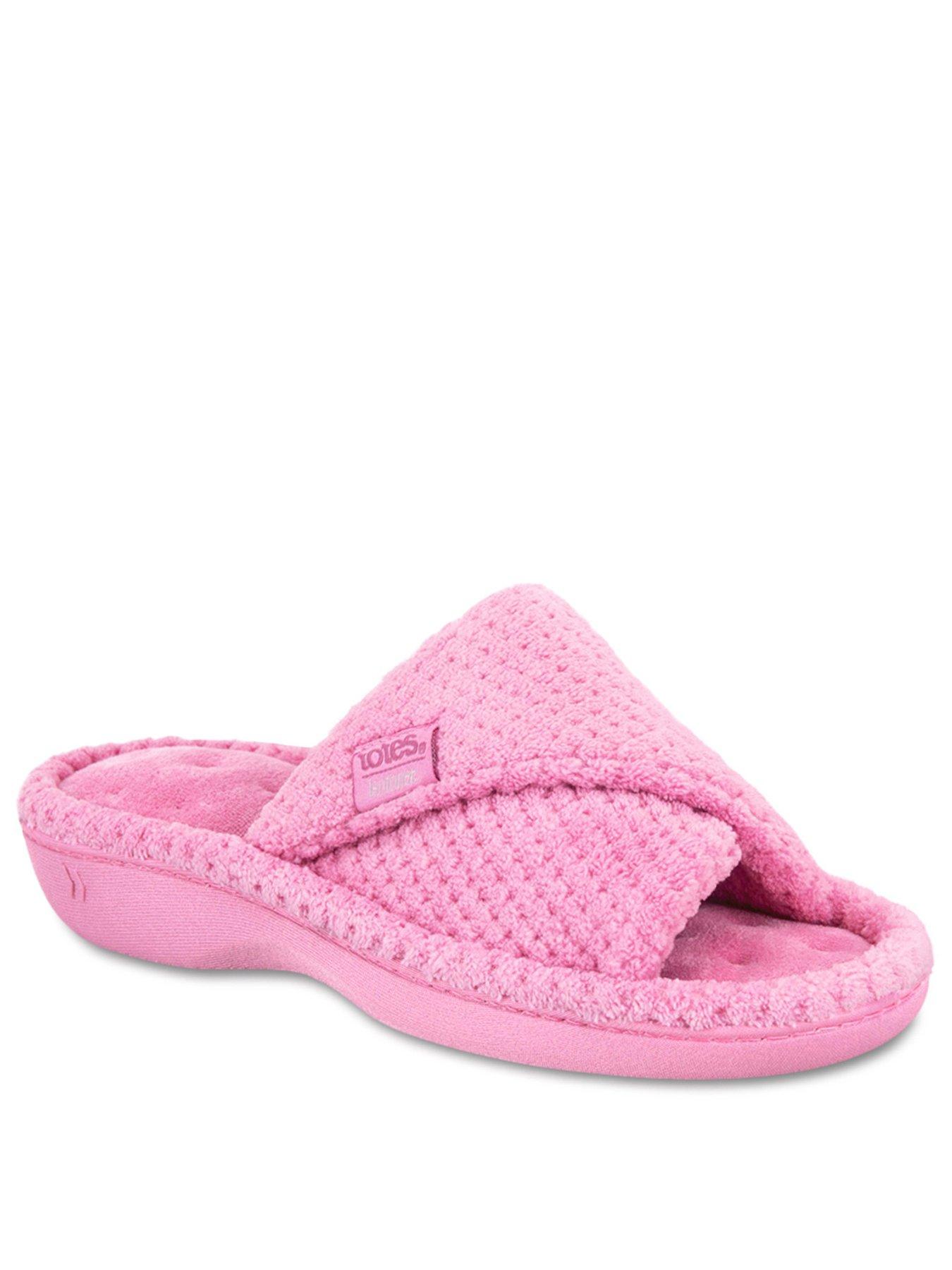 Image 2 of 5 of Totes Isotoner Totes Isotoner Womens Popcorn Mule Slippers - Pink