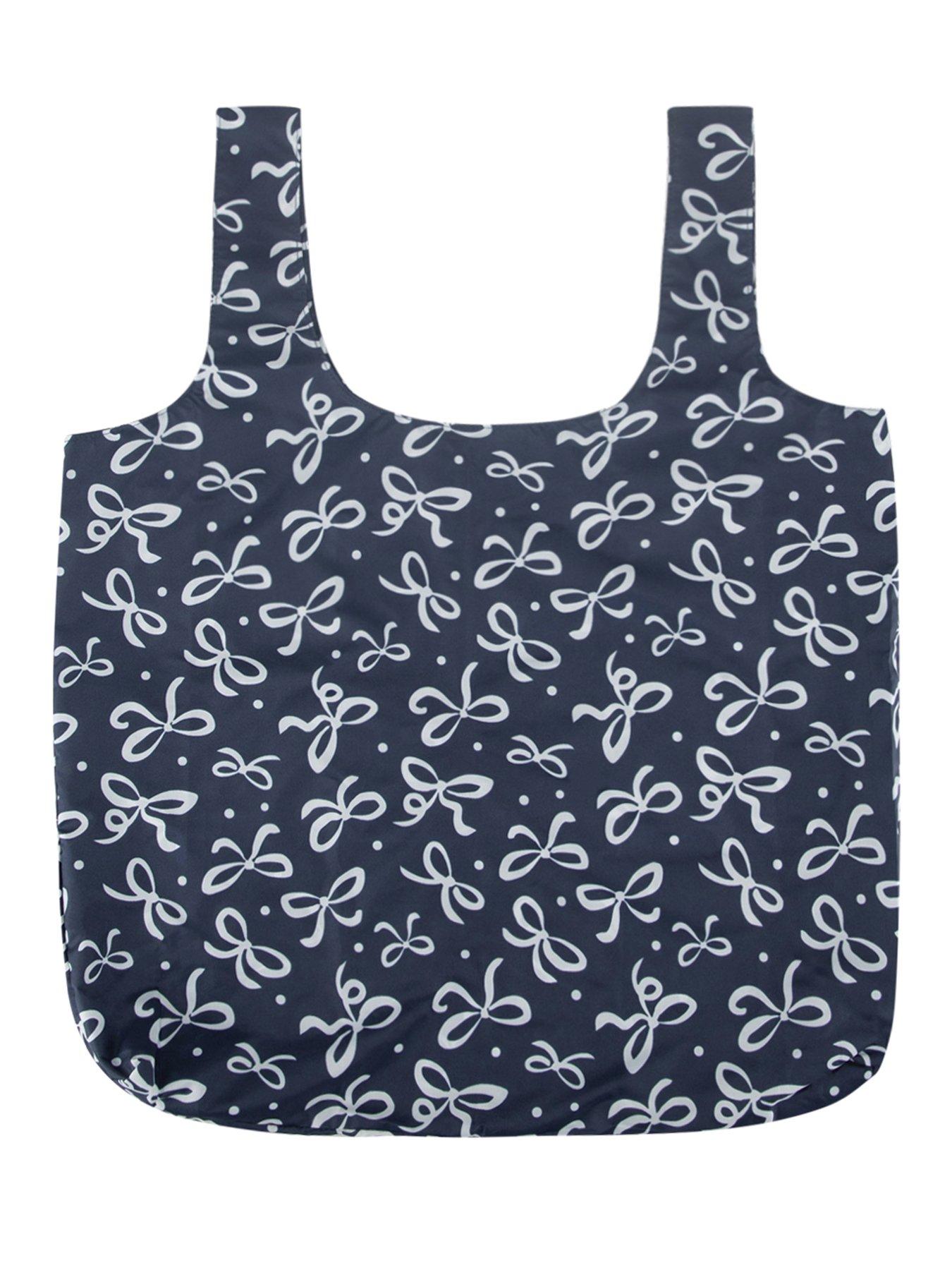Image 3 of 4 of TOTES Totes Womens Umbrella &amp; Shopper Bag Gift Set - Dog/navy Bow
