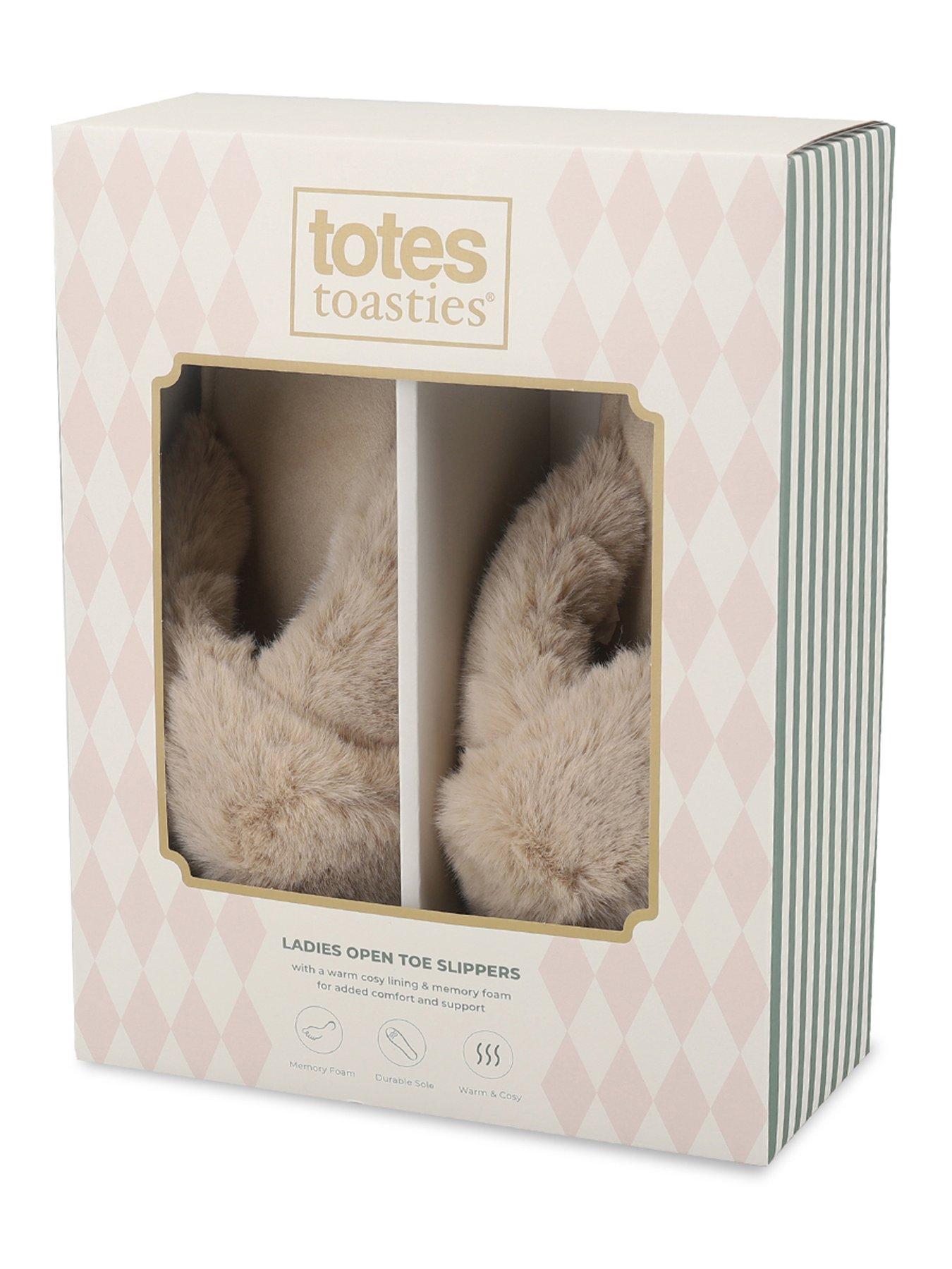 Image 5 of 5 of TOTES Totes Crossover Faux Fur Slider Slippers - Natural