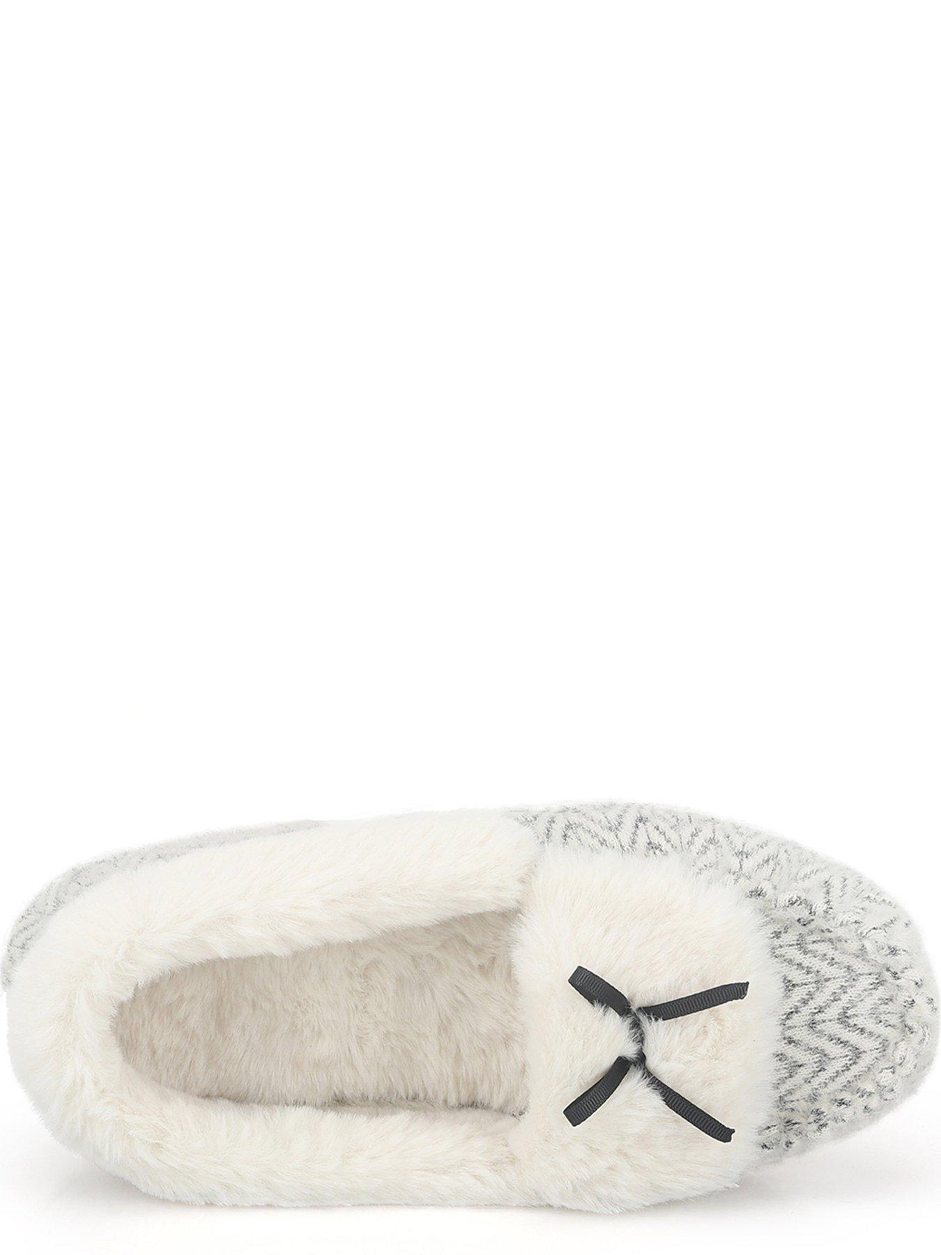 Image 2 of 5 of TOTES Totes Patterned Knit Moccasin Slippers - Cream Multi
