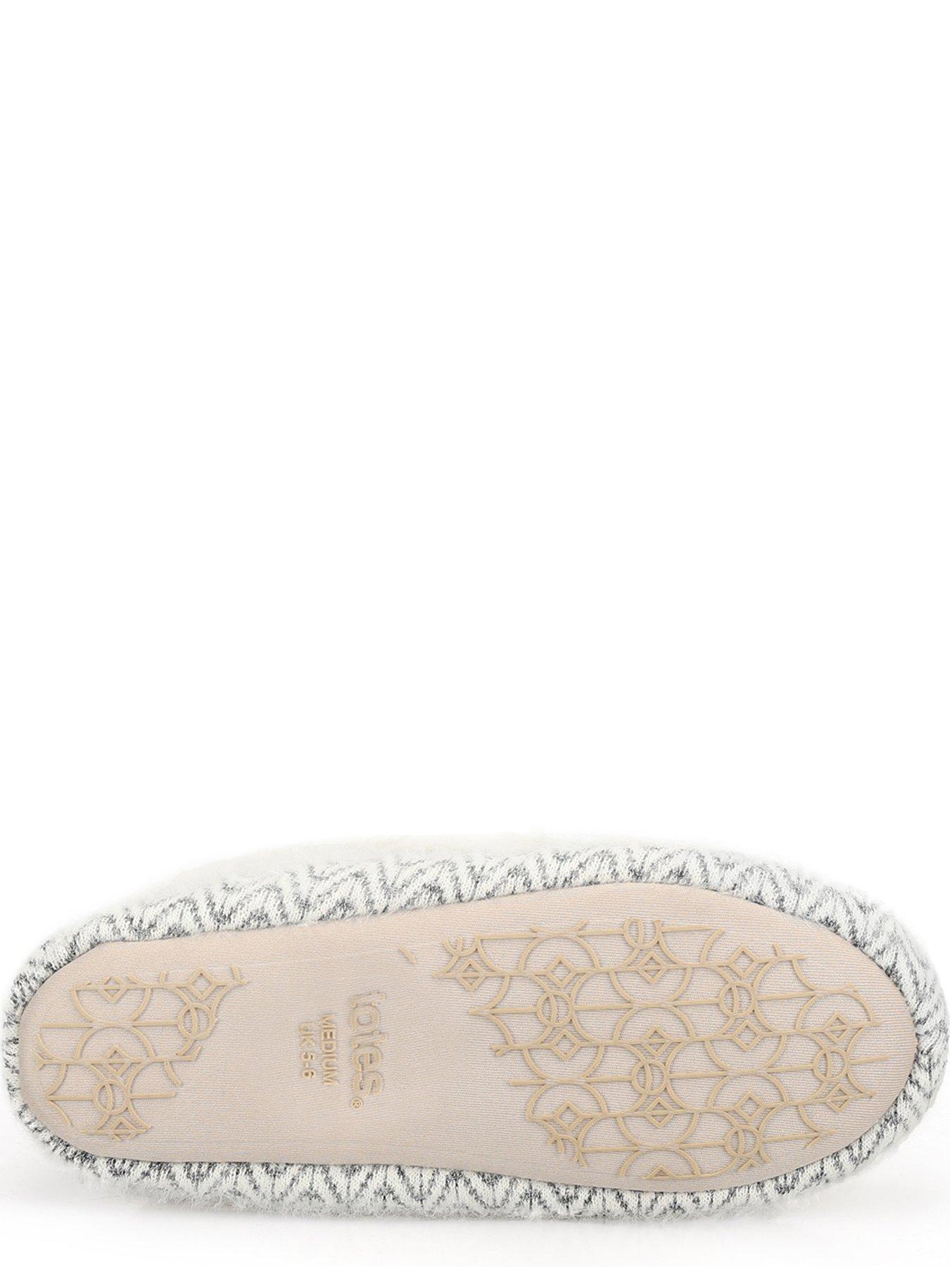 Image 3 of 5 of TOTES Totes Patterned Knit Moccasin Slippers - Cream Multi