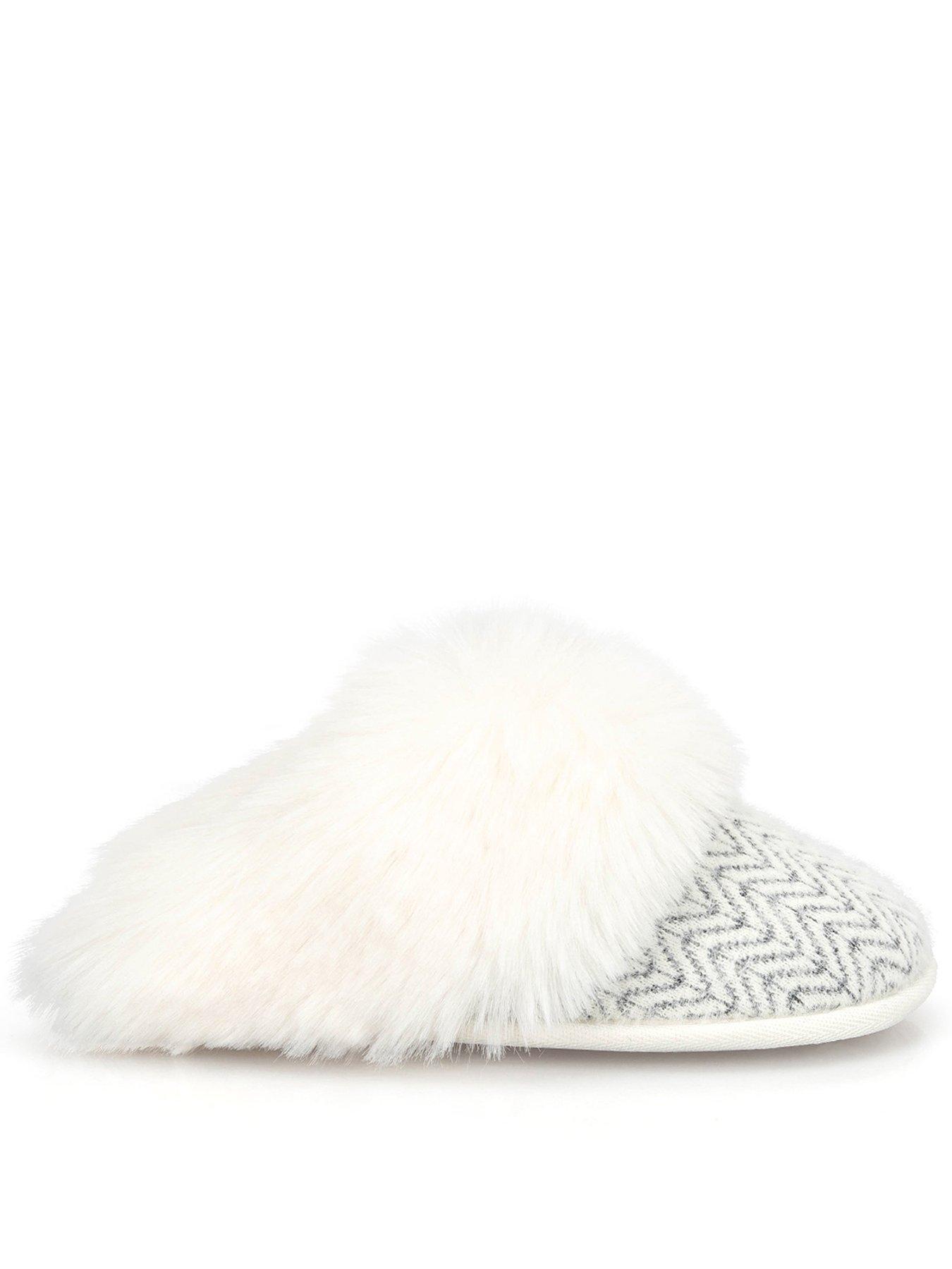 Image 1 of 5 of TOTES Totes Patterned Knit Mule Slippers - Cream Multi