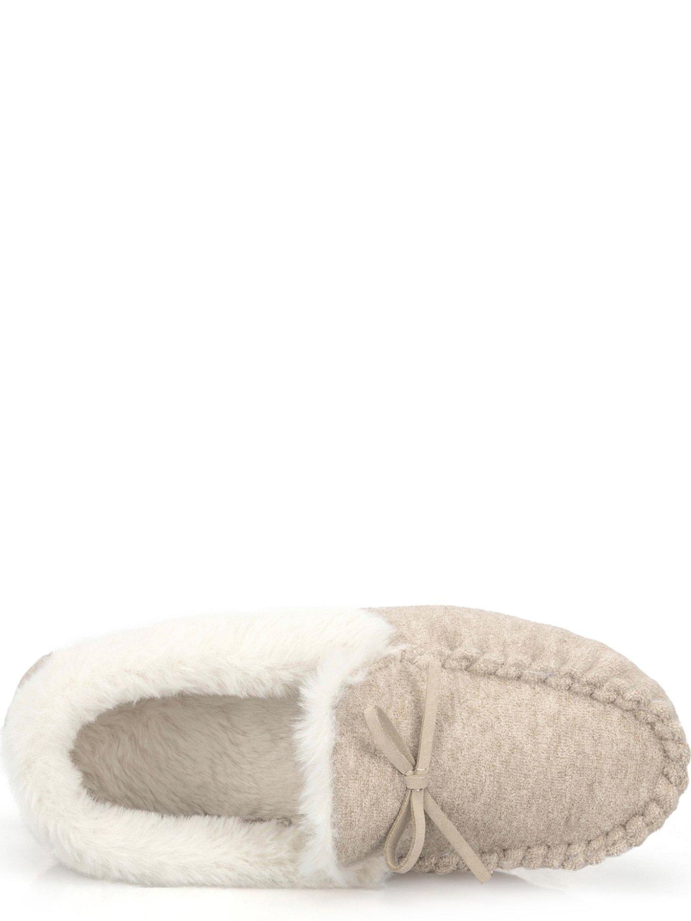 Image 2 of 5 of TOTES Totes Velour Moccasin Slippers - Taupe