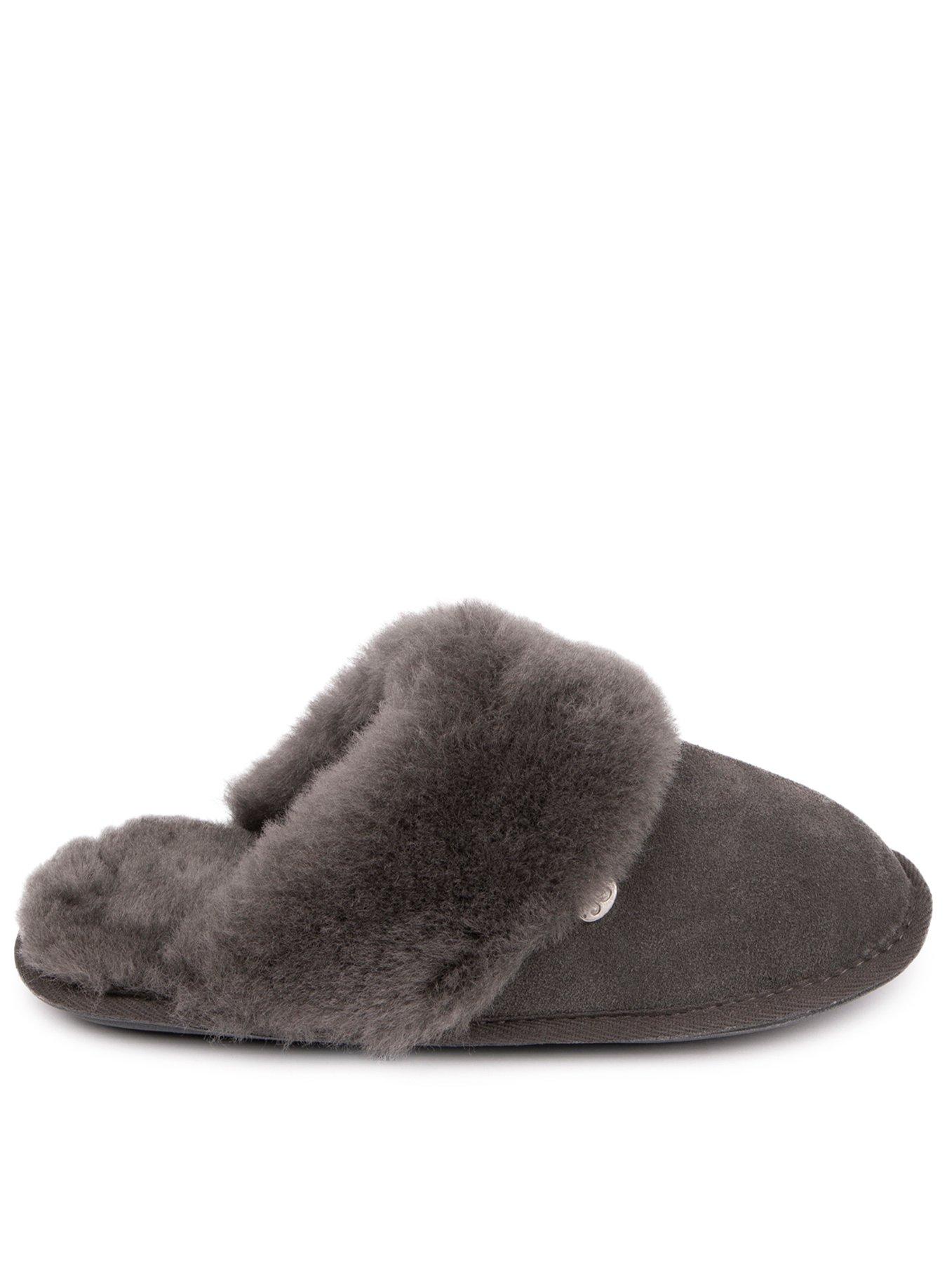 Image 1 of 5 of Just Sheepskin Just Sheepskin Womens Duchess Mule Slippers - Granite