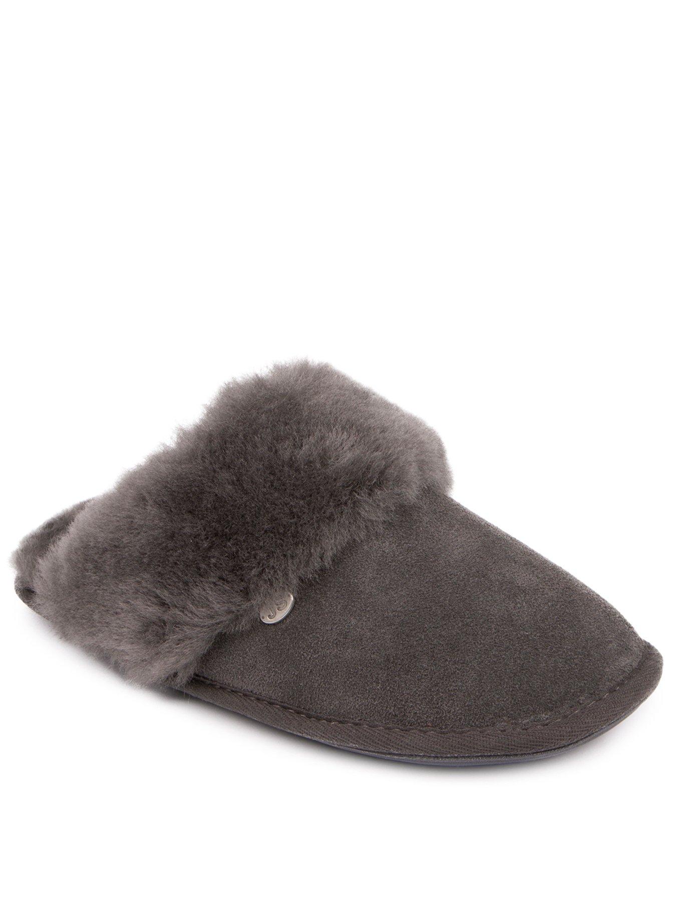 Image 2 of 5 of Just Sheepskin Just Sheepskin Womens Duchess Mule Slippers - Granite
