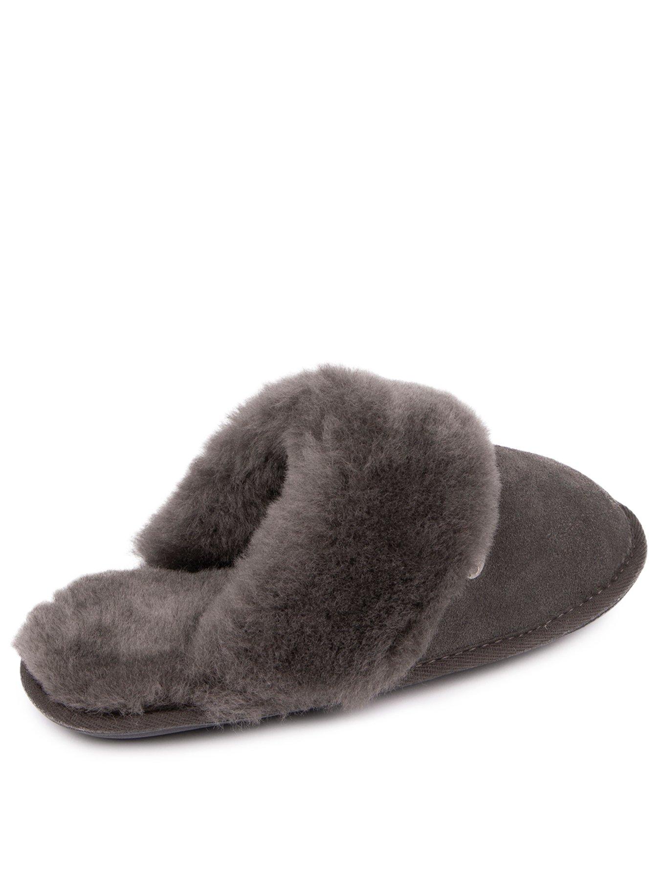 Image 3 of 5 of Just Sheepskin Just Sheepskin Womens Duchess Mule Slippers - Granite